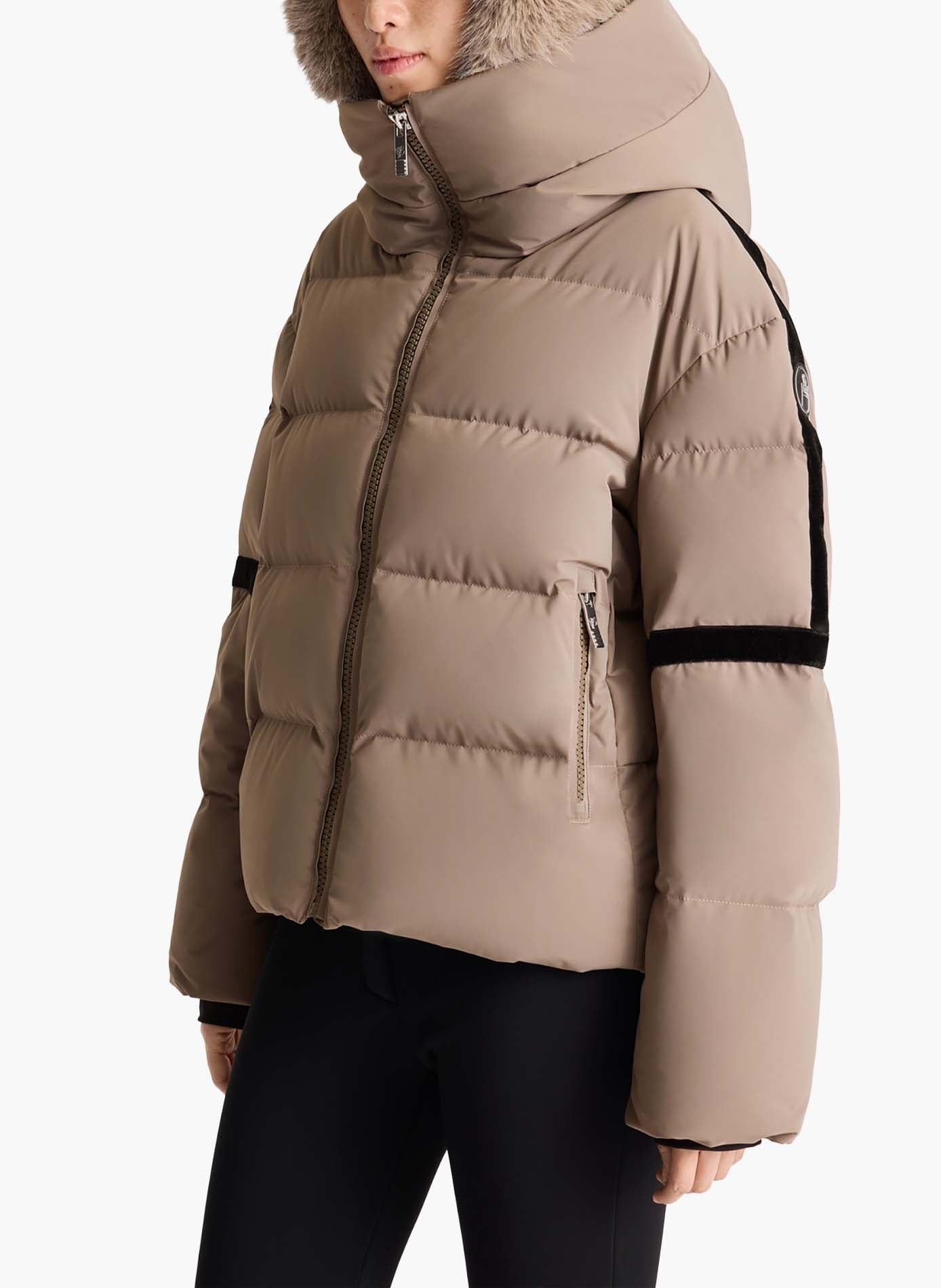 Doudoune barsy col capuche coupe oversize FUSALP Beige