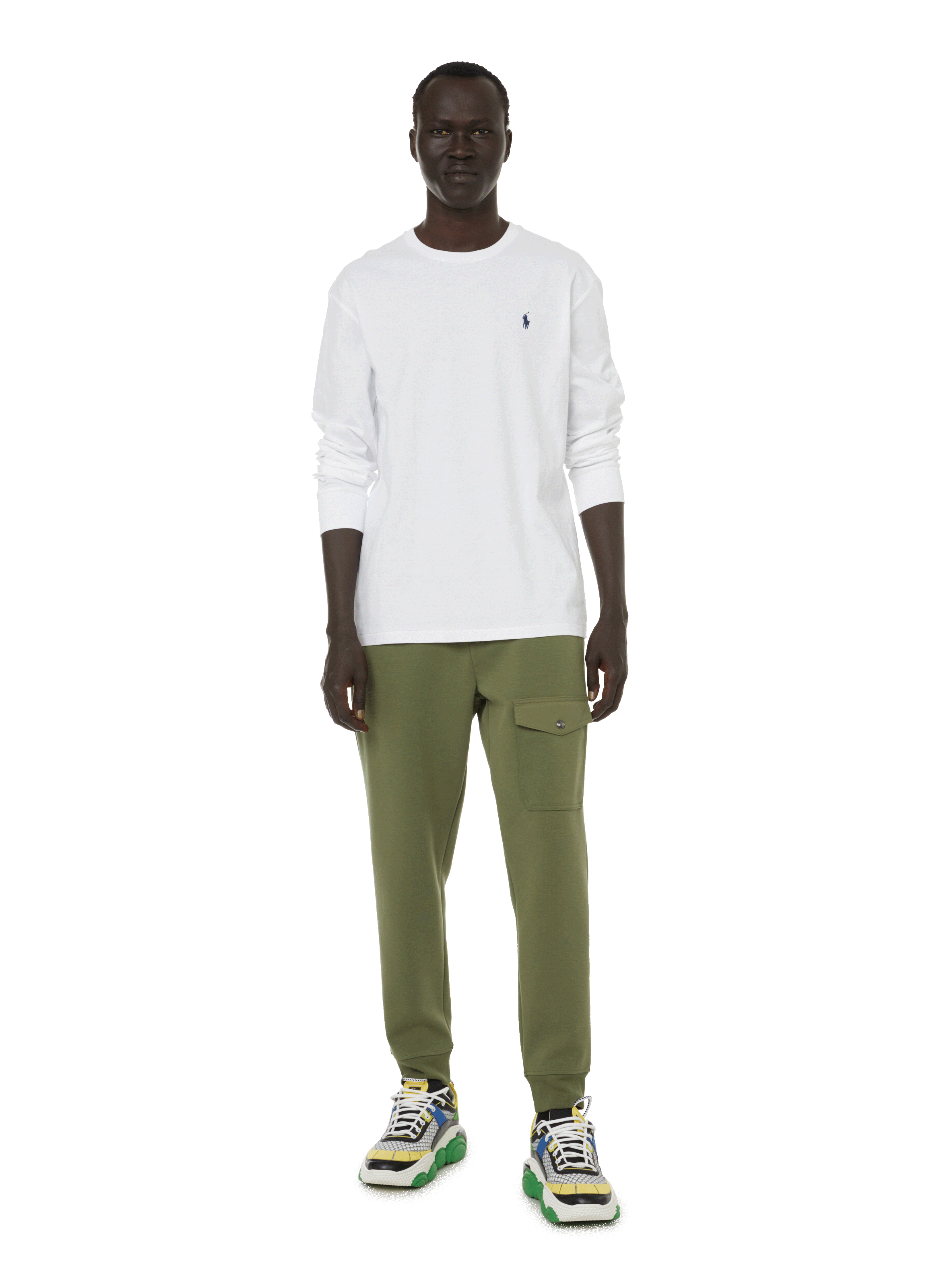 T-shirt manches longues droit en coton POLO RALPH LAUREN Blanc