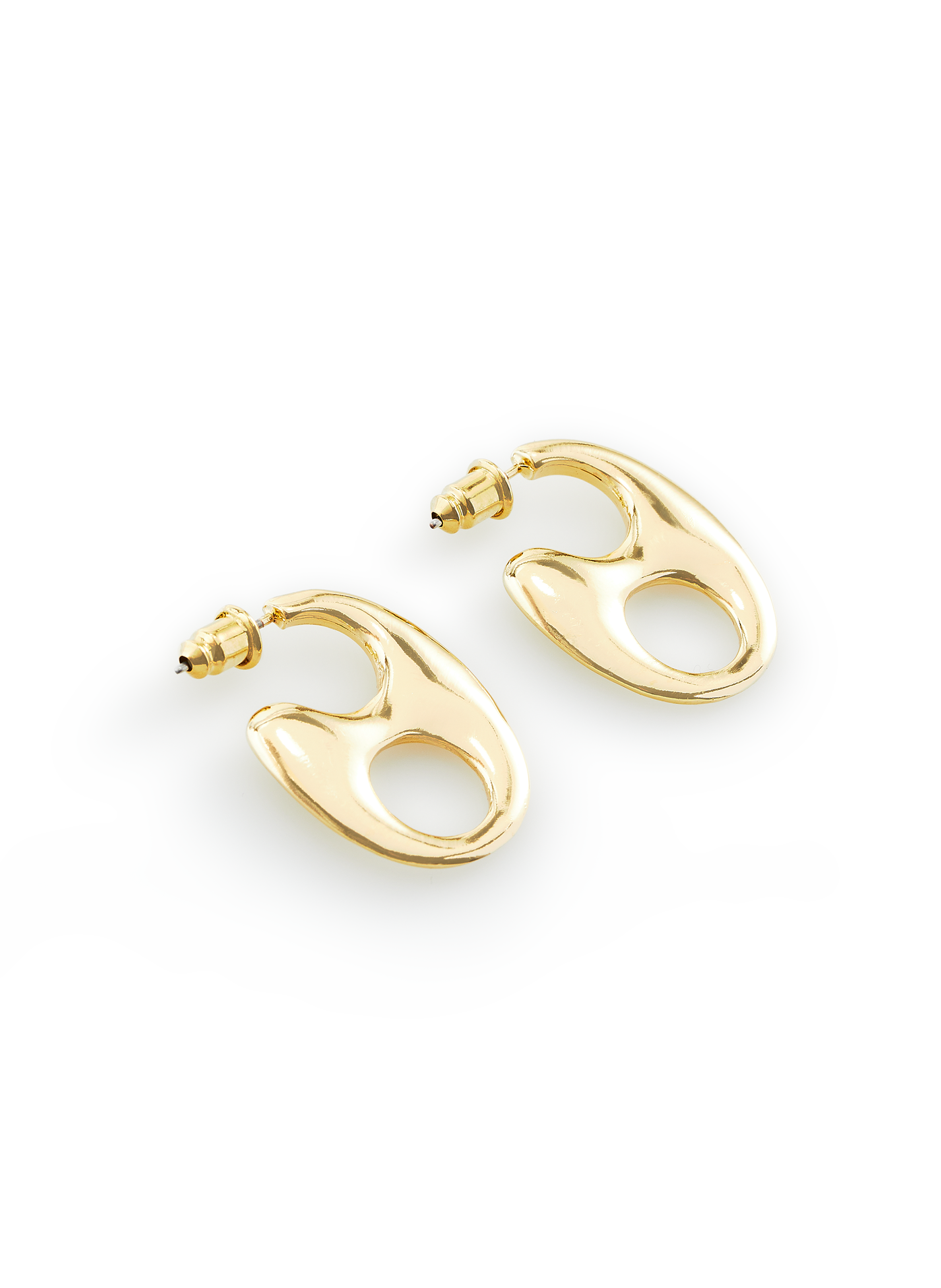 Boucles d'oreille graphiques AU PRINTEMPS PARIS Doré