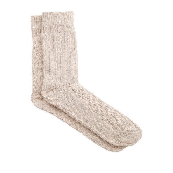 The Social Sunday Long Wool Socks In White