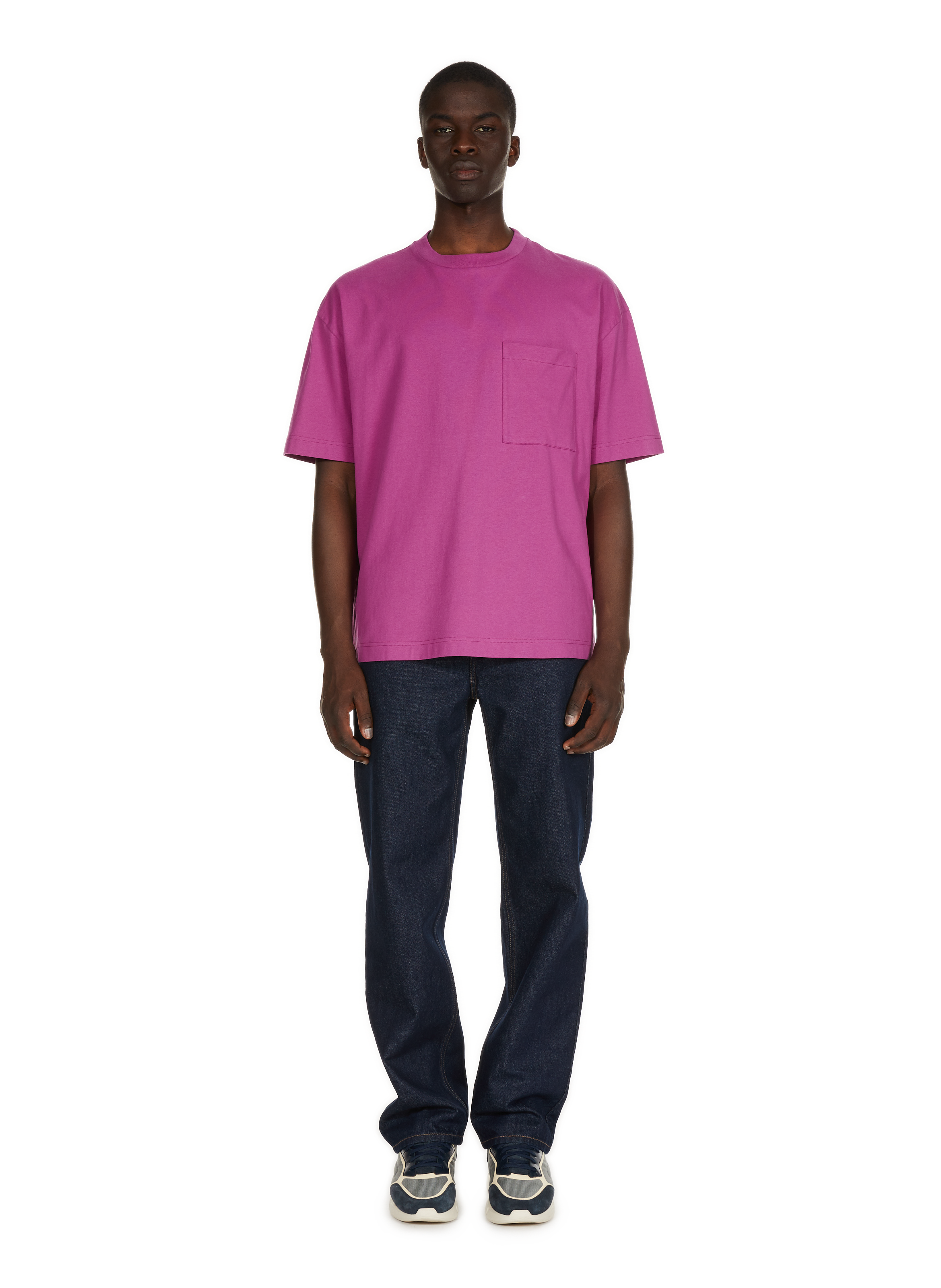 T-shirt Bart col rond en coton SAISON 1865 Rose