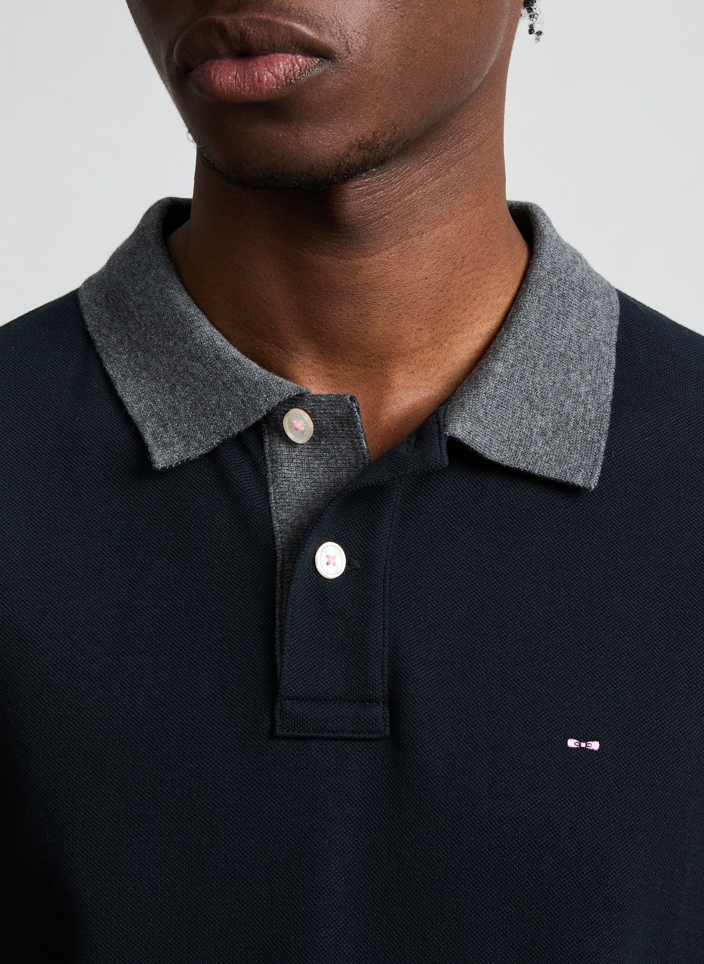 Short sleeve cotton polo shirt EDEN PARK Black