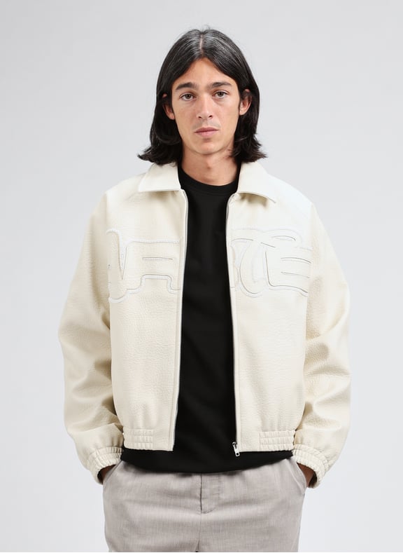 Grained logo jacket Beige by ARTE ANTWERP ARTE ANTWERP Grained logo jacket Beige