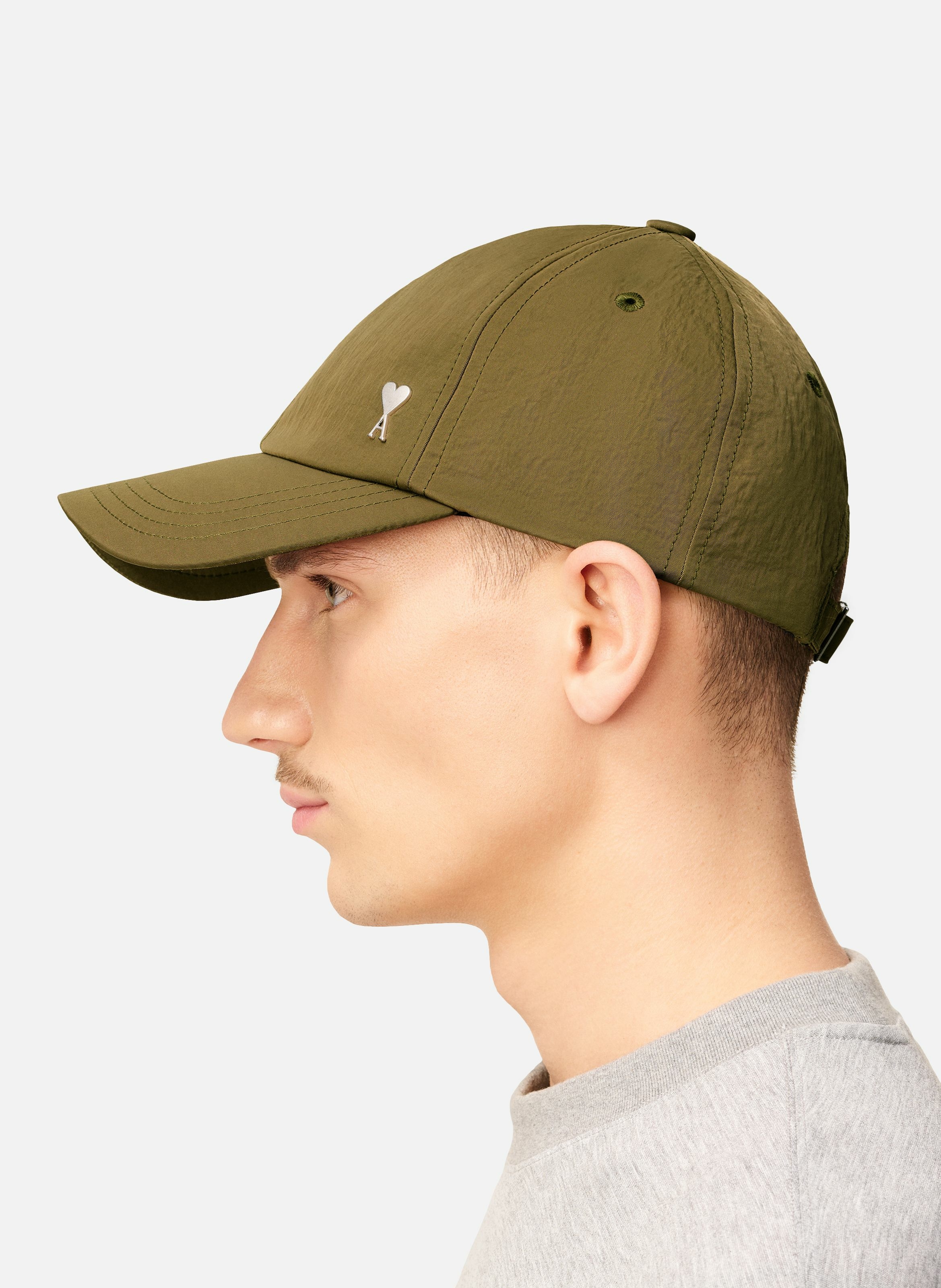 Casquette  ami de coeur en serge de nylon unisexe AMI PARIS Vert