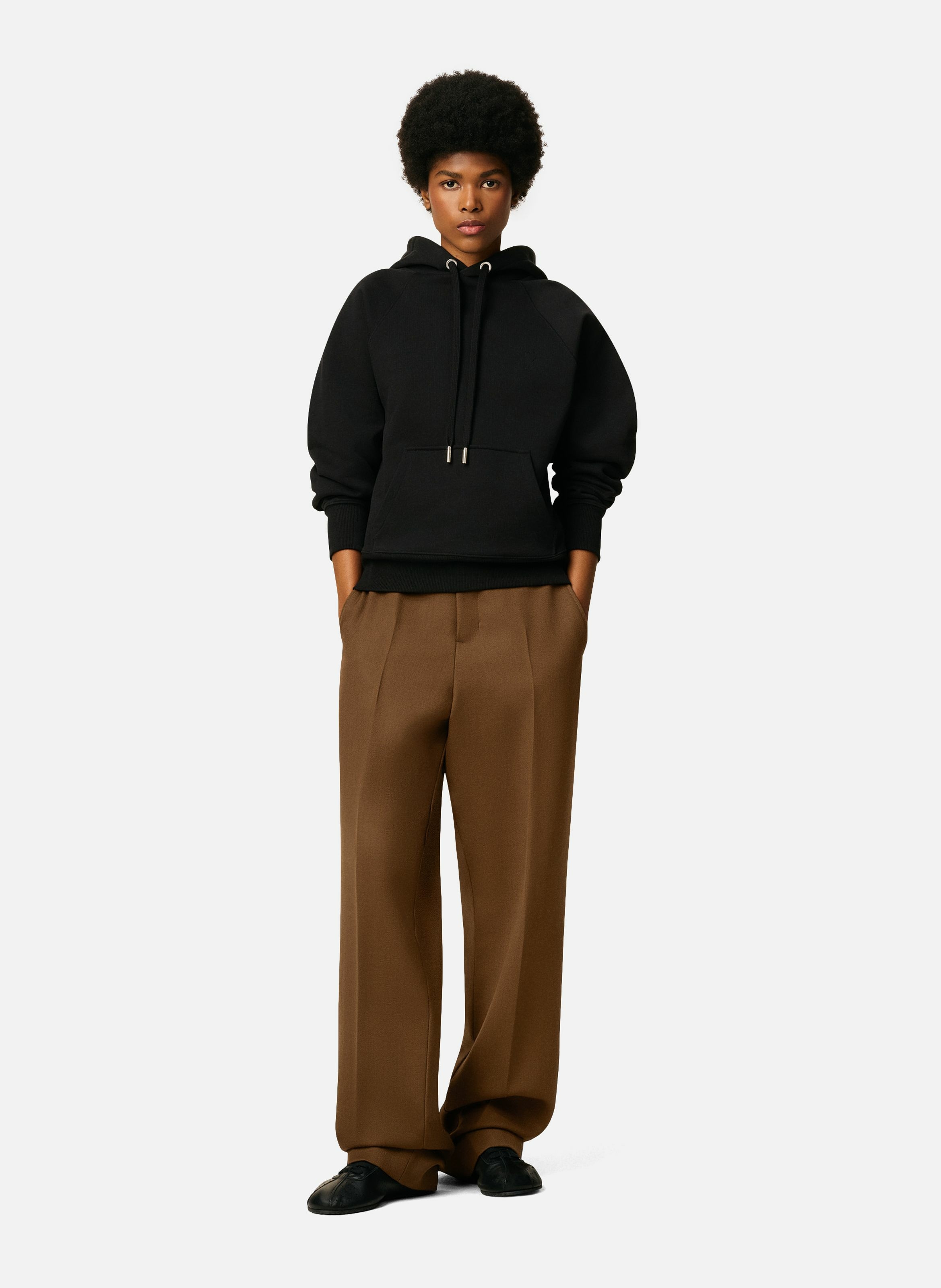 Hoodie ami de coeur en coton unisexe AMI PARIS Noir