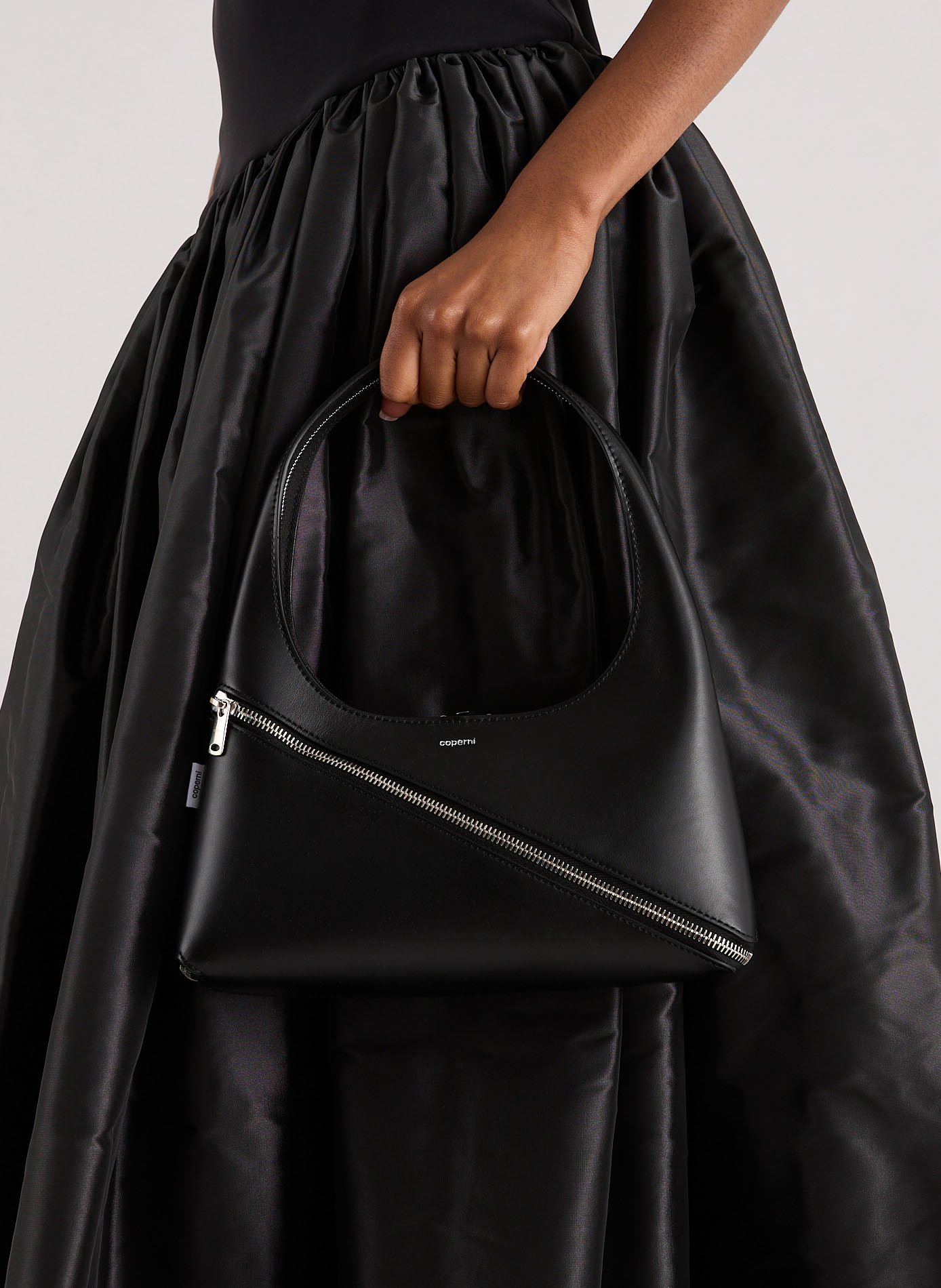 Leather Zip Baguette Handbag COPERNI Black