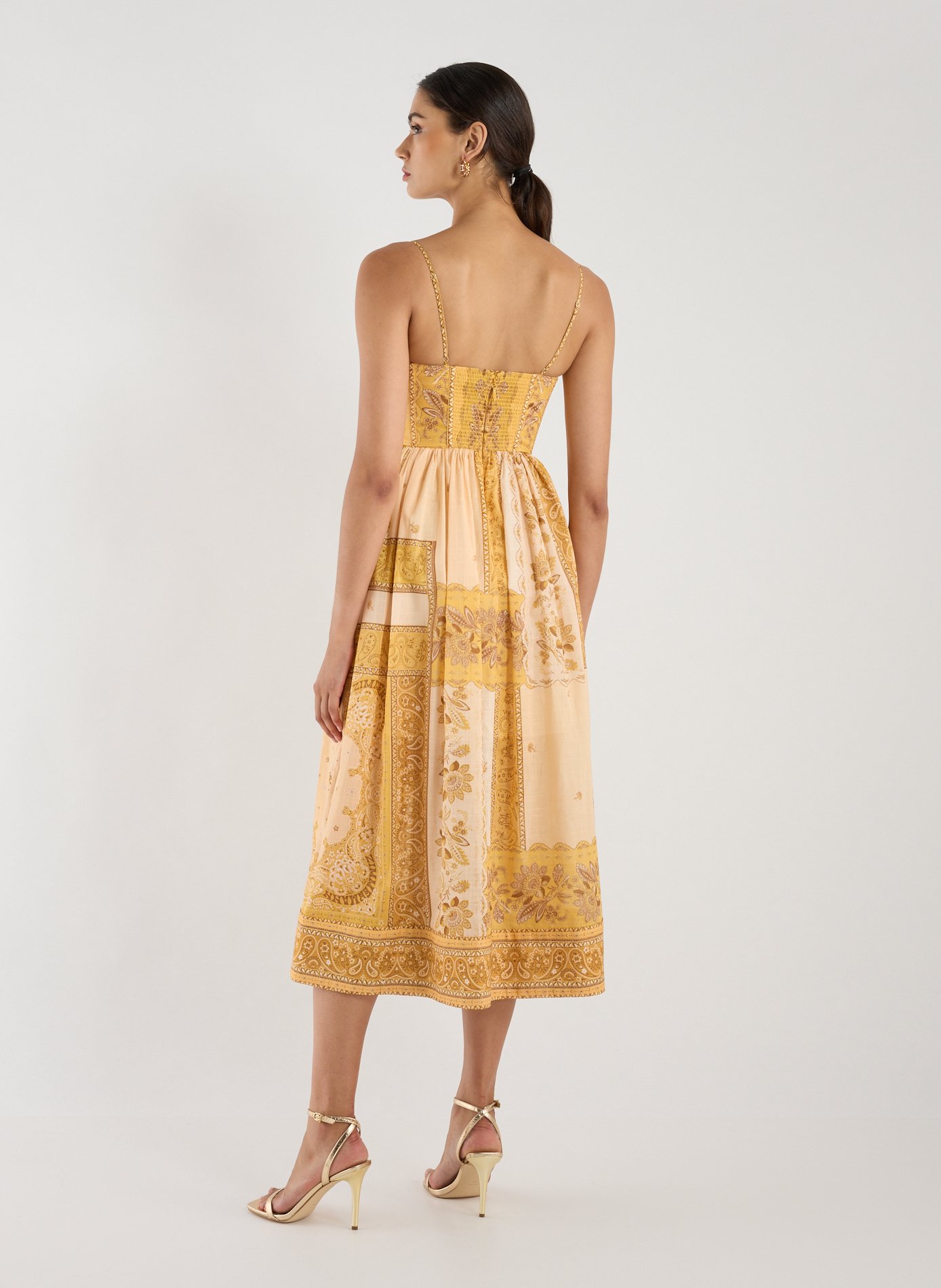 Robe midi en coton Lucky ZIMMERMANN Multicolore