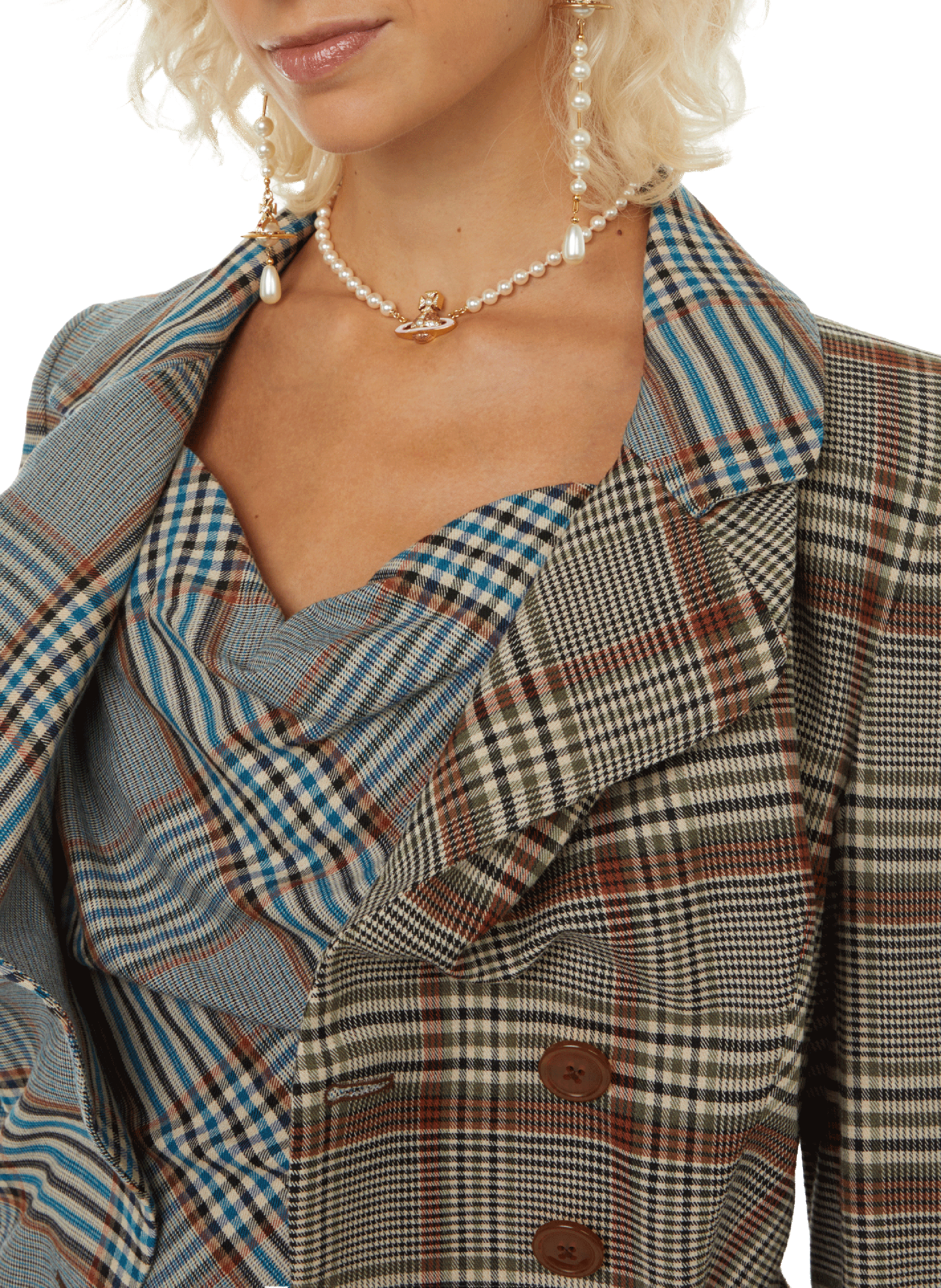 Veste de tailleur Tartan en laine  VIVIENNE WESTWOOD Multicolore