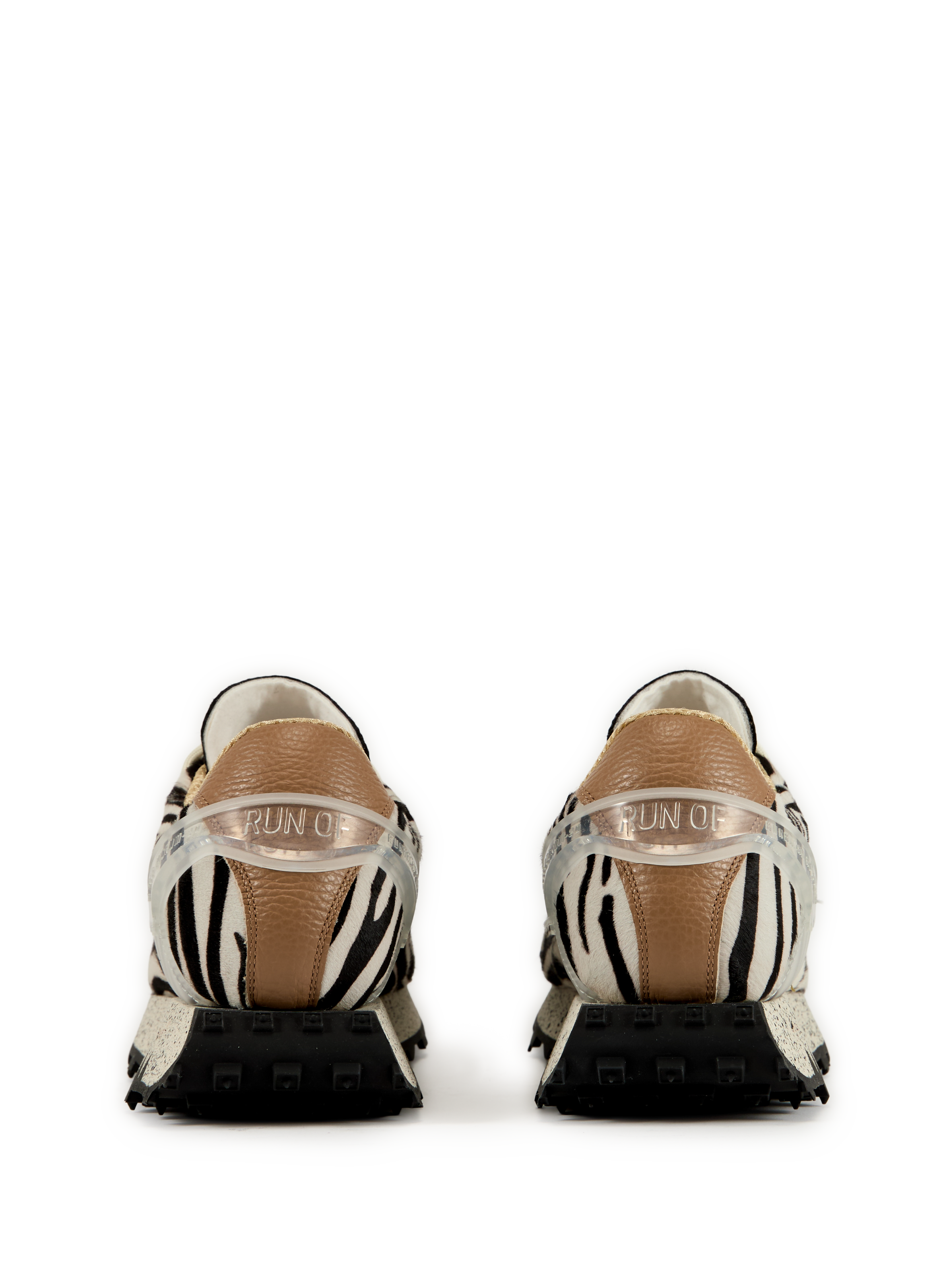 Mixed leather sneakers RUN OF Multicolour