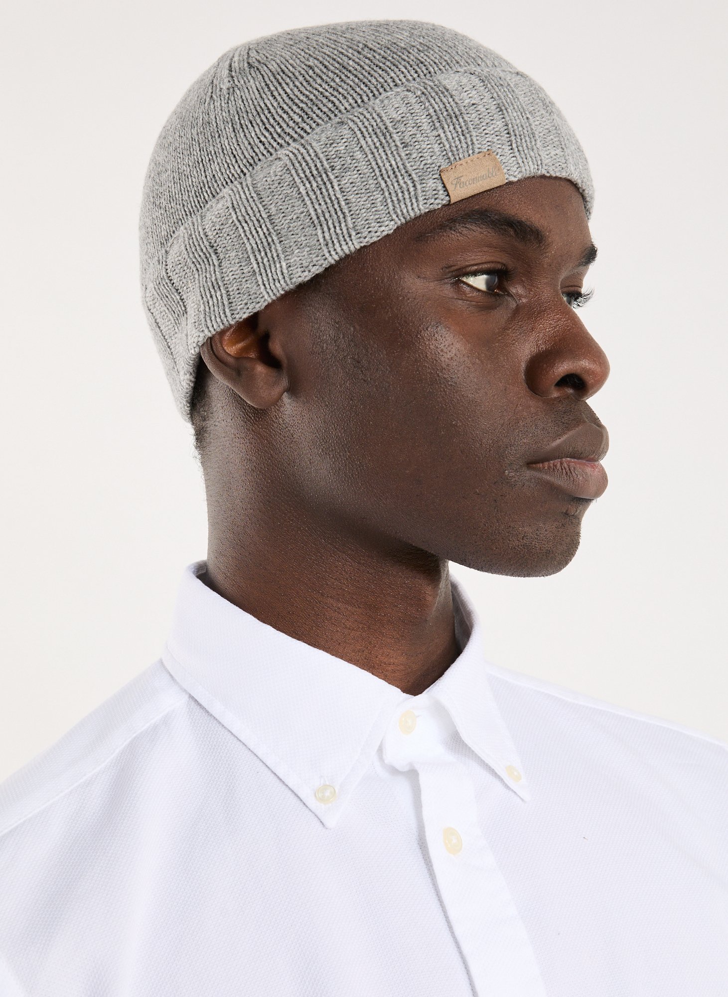 Wool and cashmere beanie FACONNABLE Grey