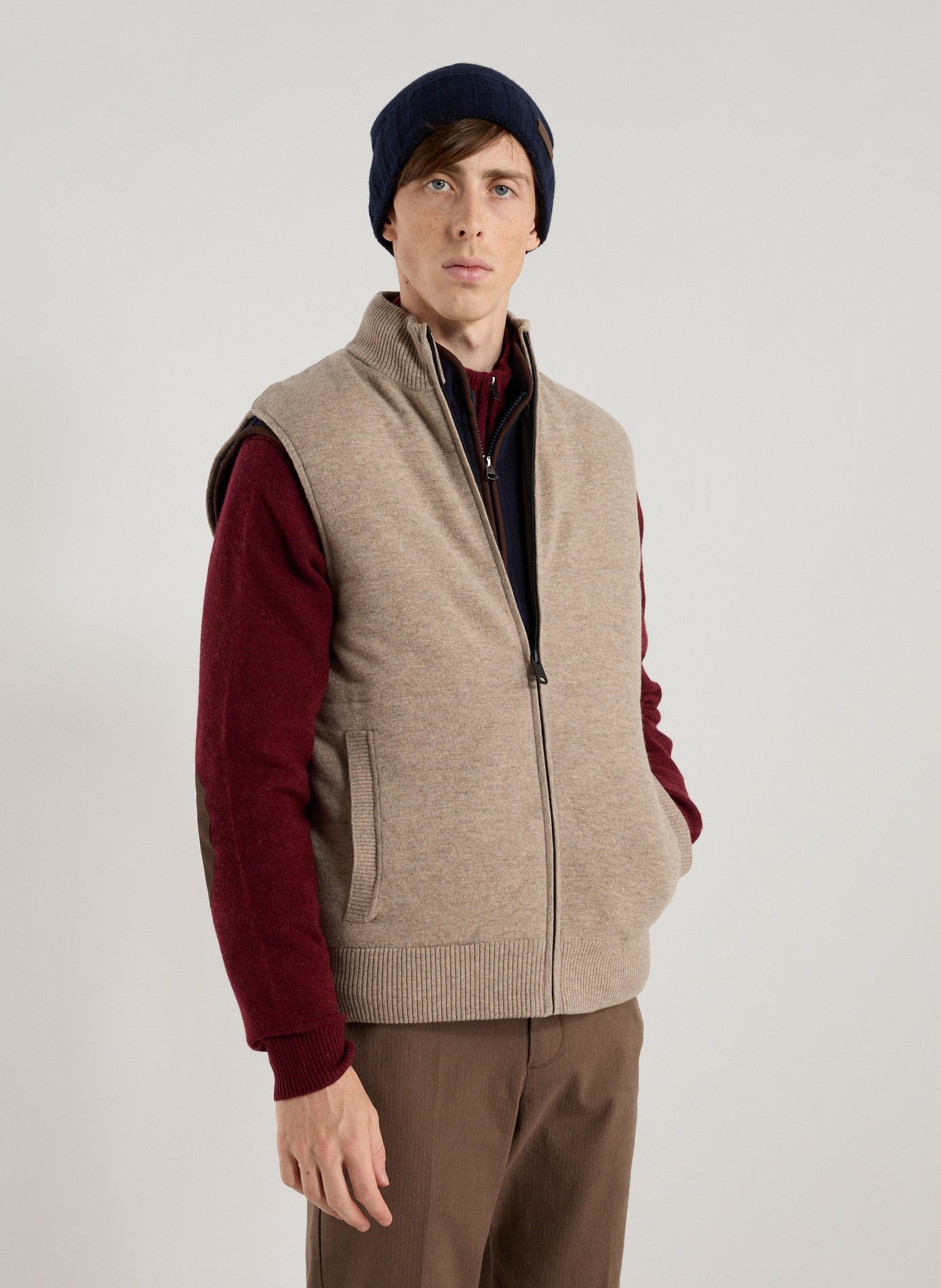 ECOALF Quilted Sleeveless Stuart Puffer Jacket Beige