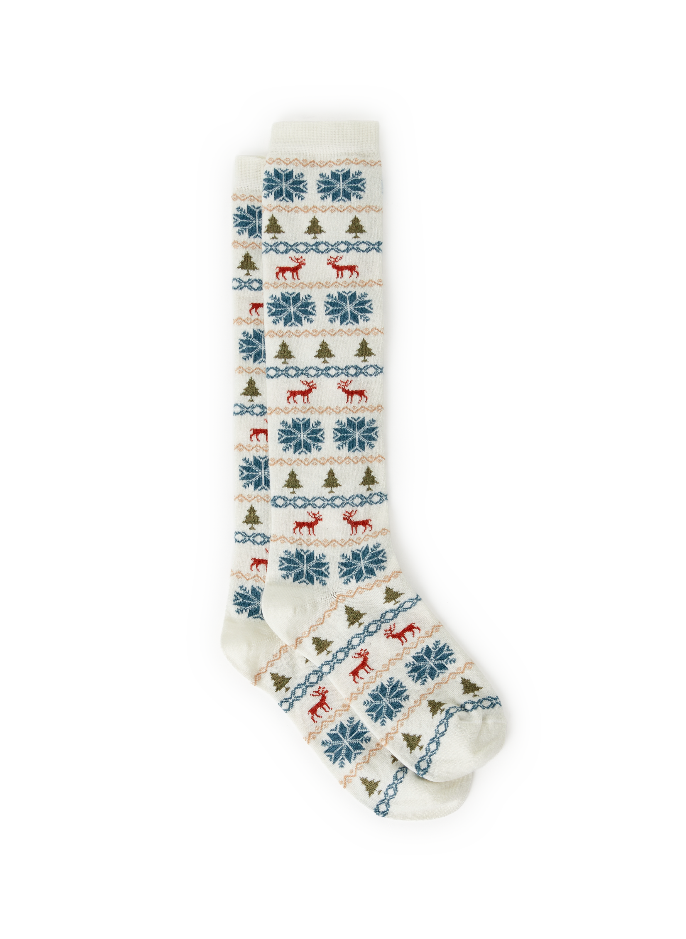 DORÉ DORÉ Chaussettes hautes en laine mérinos Beige