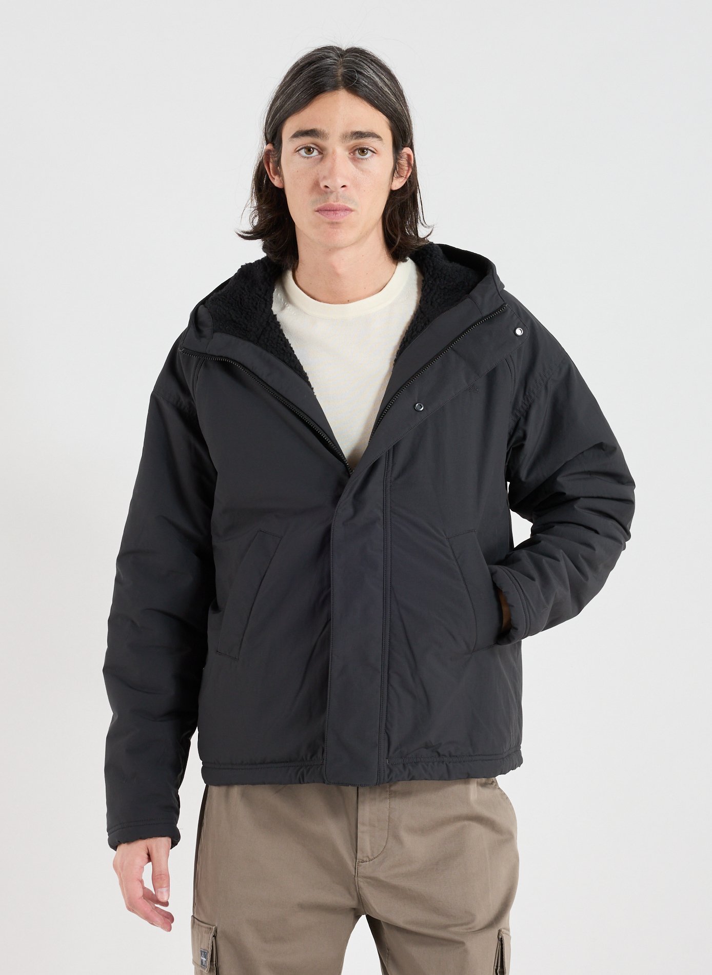 CANADA GOOSE Veste réversible à capuche en laine mélangée Noir