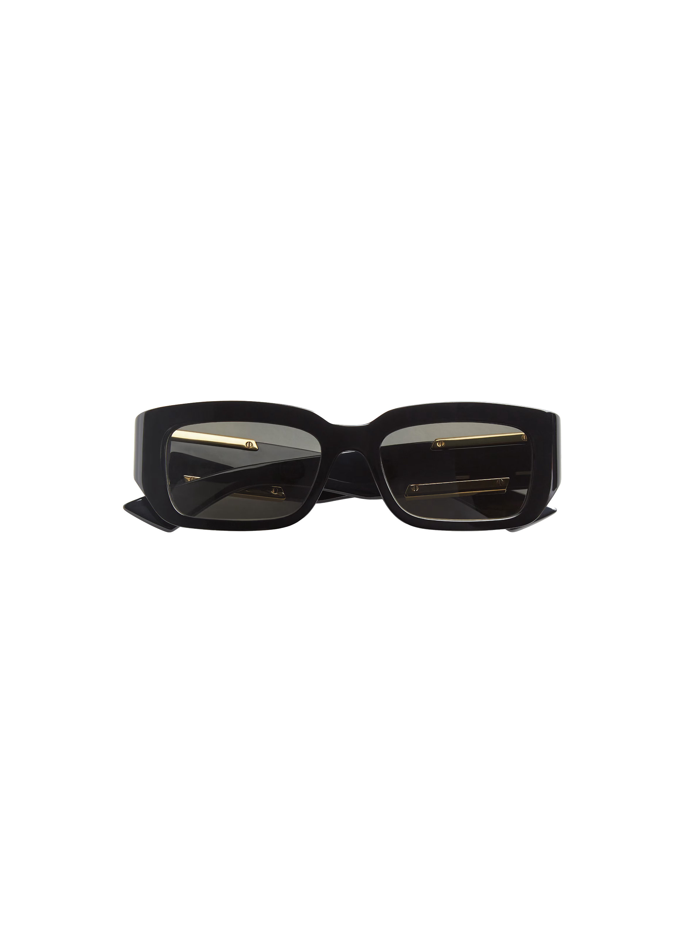 BOTTEGA VENETA Lunettes de soleil rectangles Noir