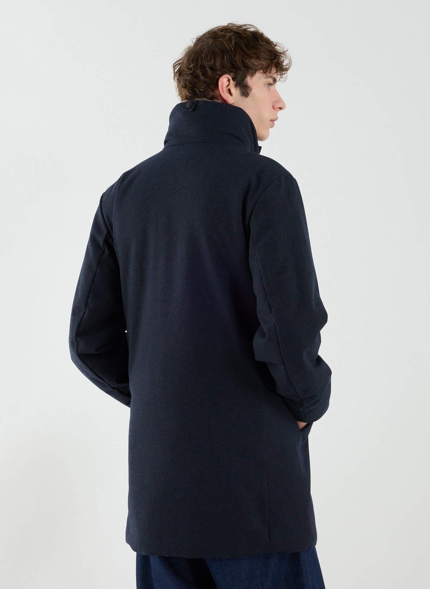 Wool Blend High Neck Parka STRELLSON Blue