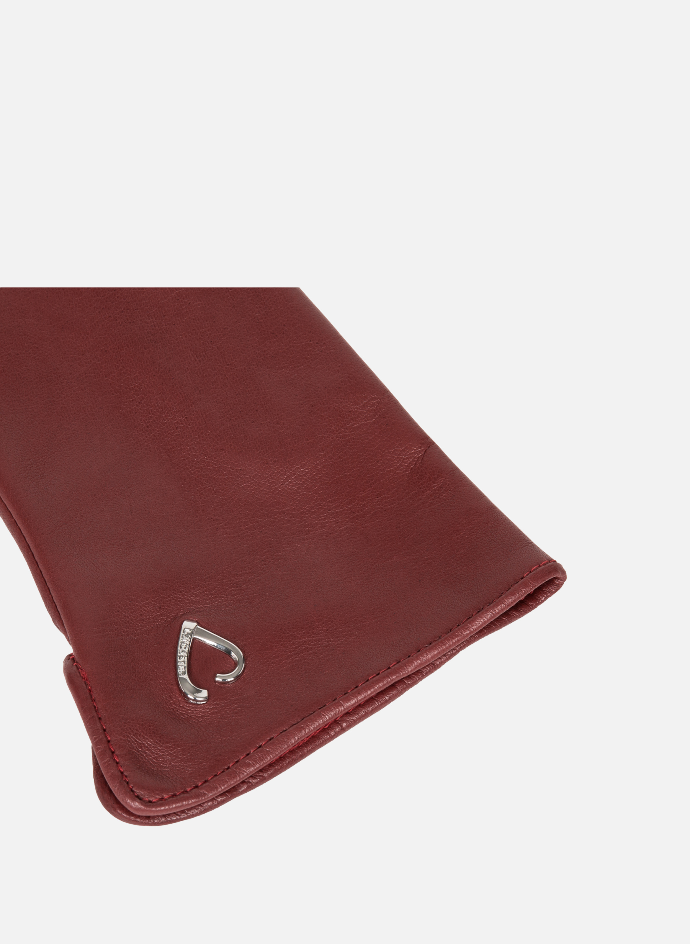 Gants en cuir d'agneau lisse LANCASTER Rouge