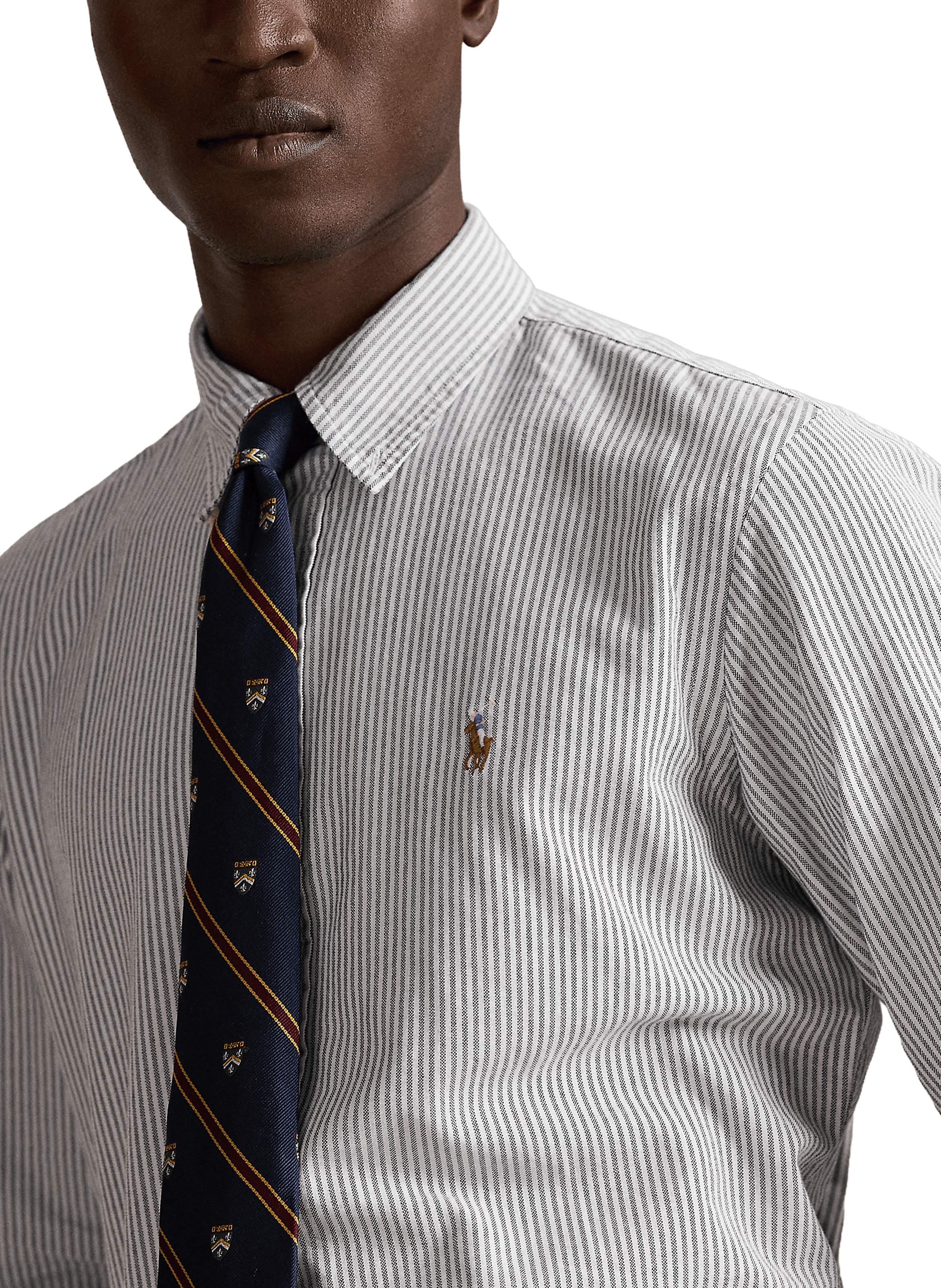 Chemise à rayures en coton  POLO RALPH LAUREN Gris