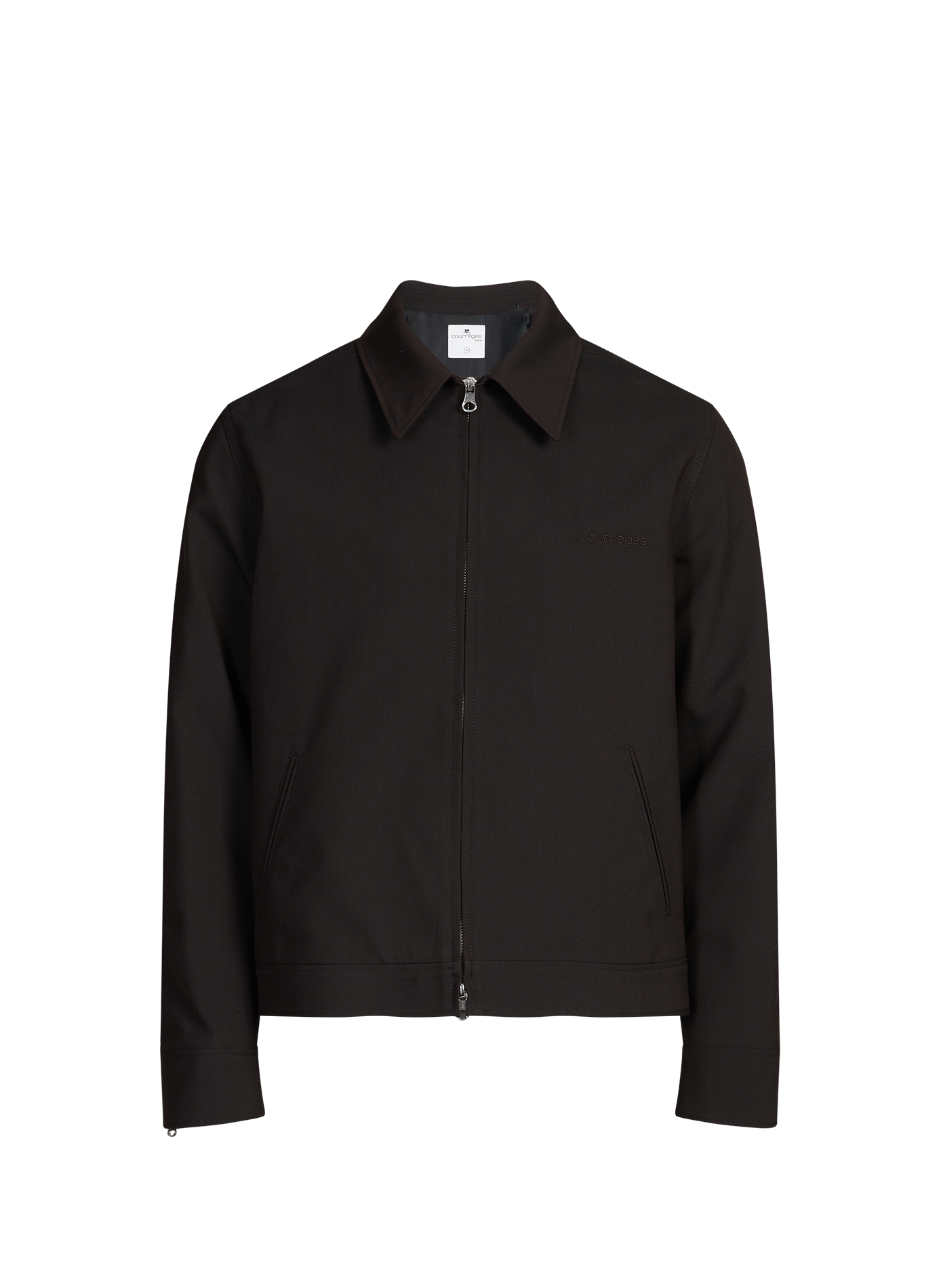 Jacket in solid color with classic collar COURRÈGES Brown