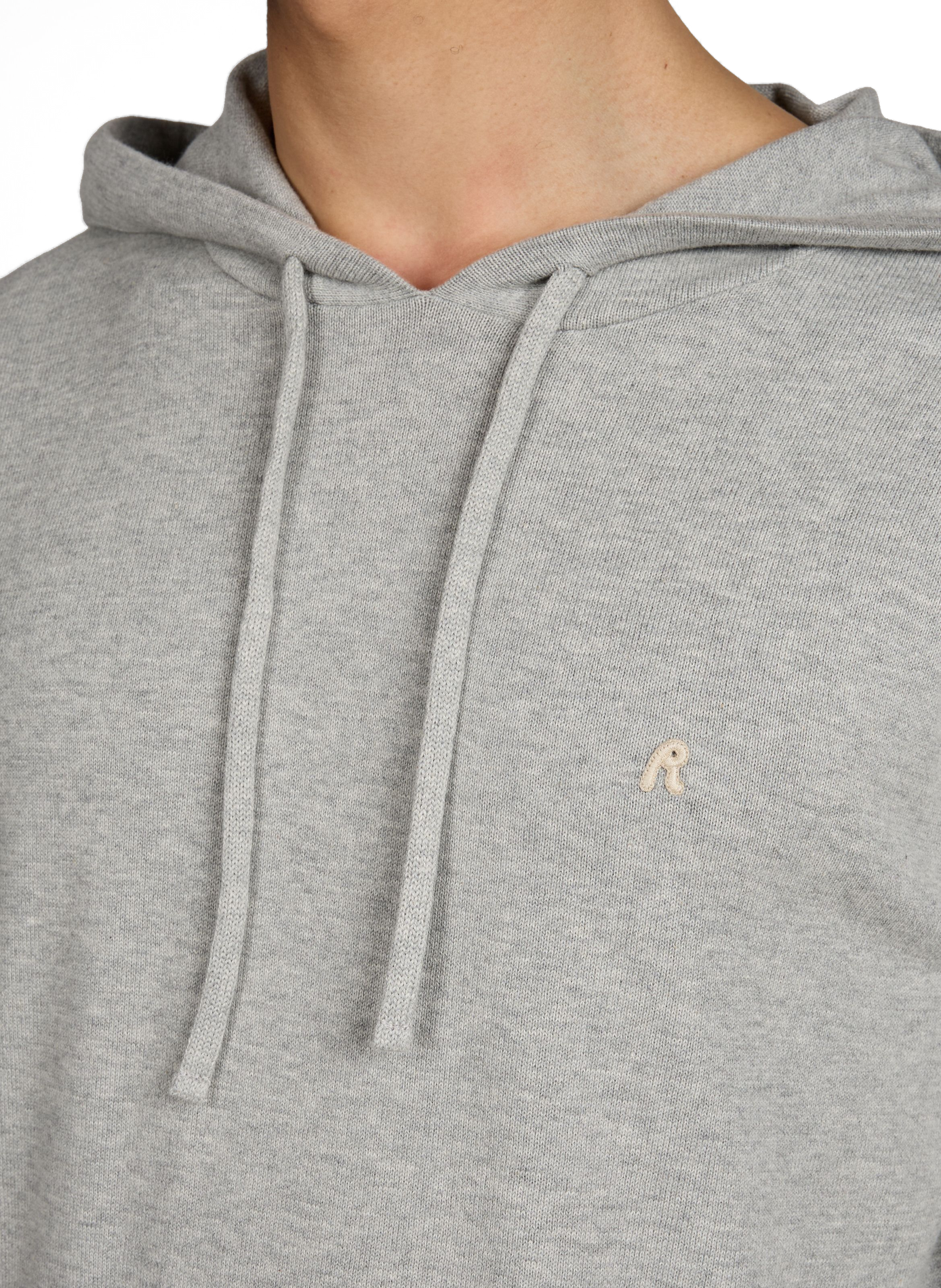 Pull manches longues à capuche en coton REPLAY Gris