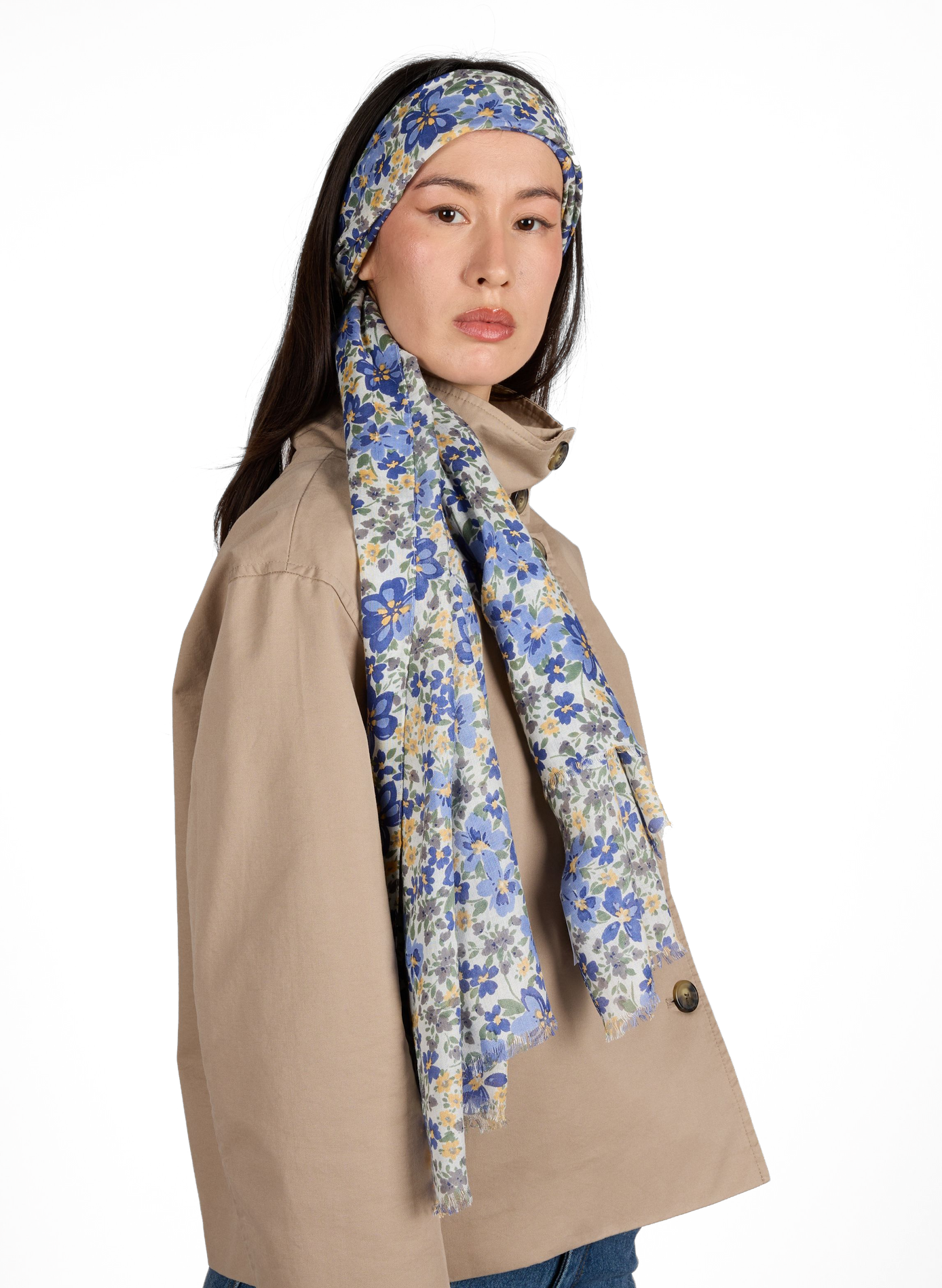 Floral printed stole AU PRINTEMPS PARIS Multicolour