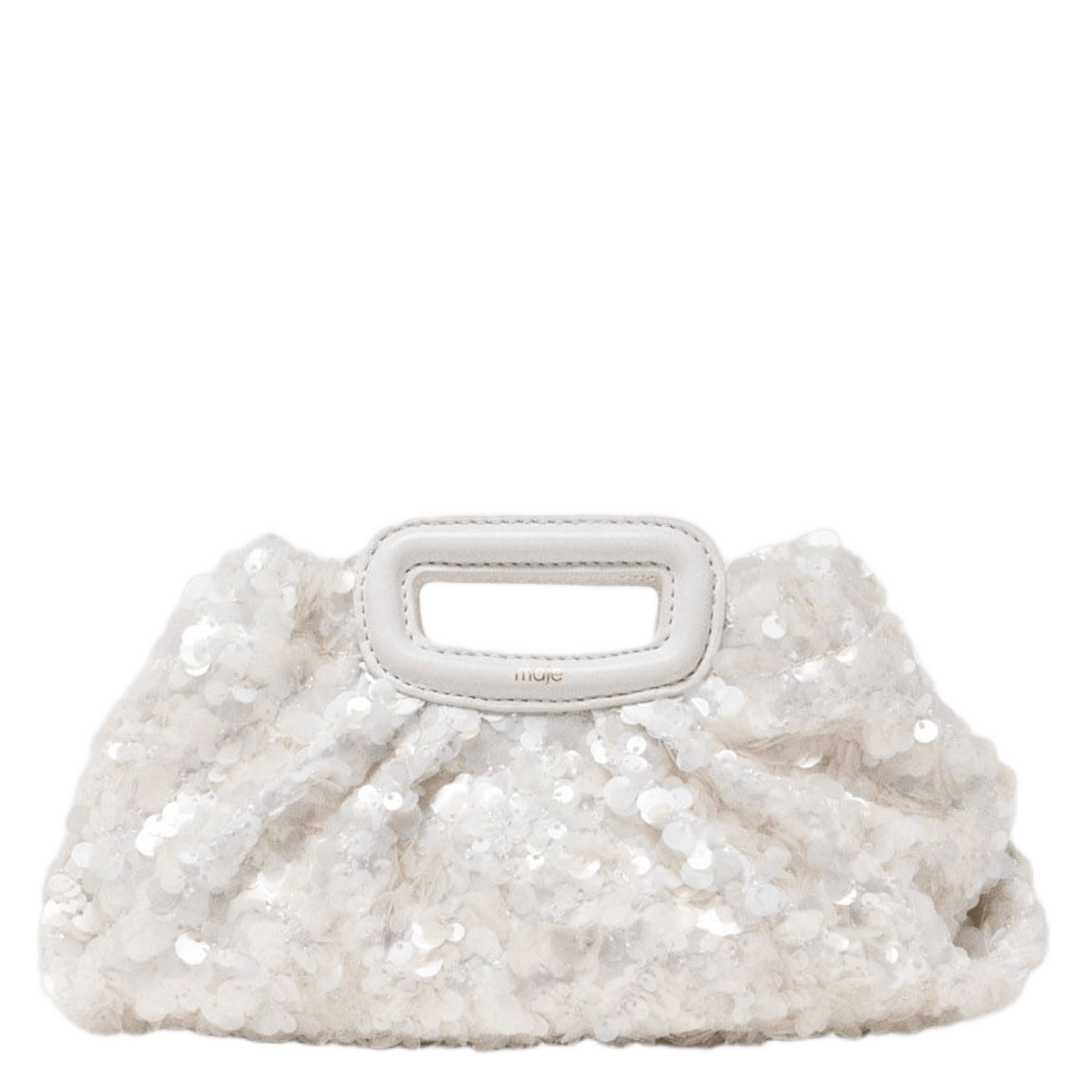 Sac bandoulière à sequins MAJE Blanc