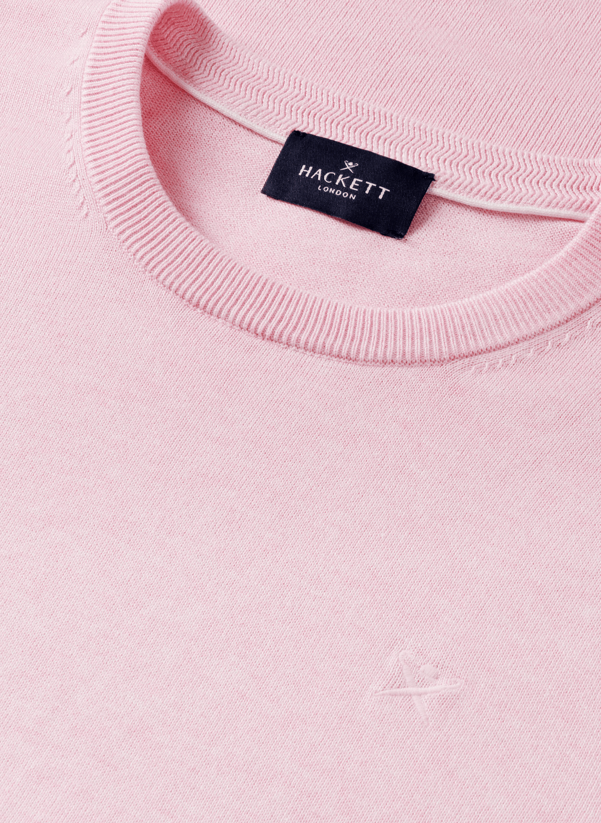 Round neck sweater in cotton and silk HACKETT Pink