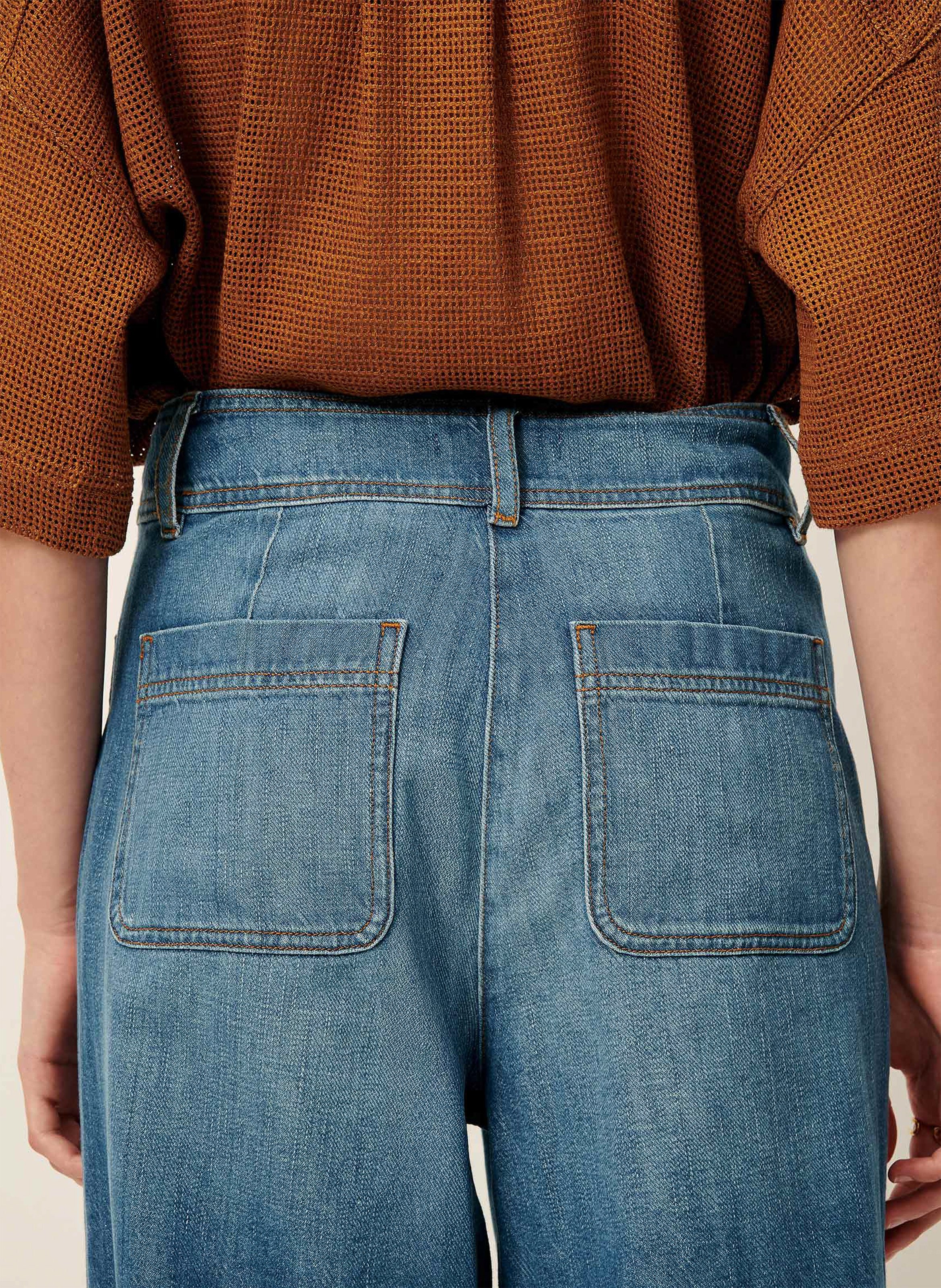 Jean bootcut en coton manhablue SESSUN Bleu