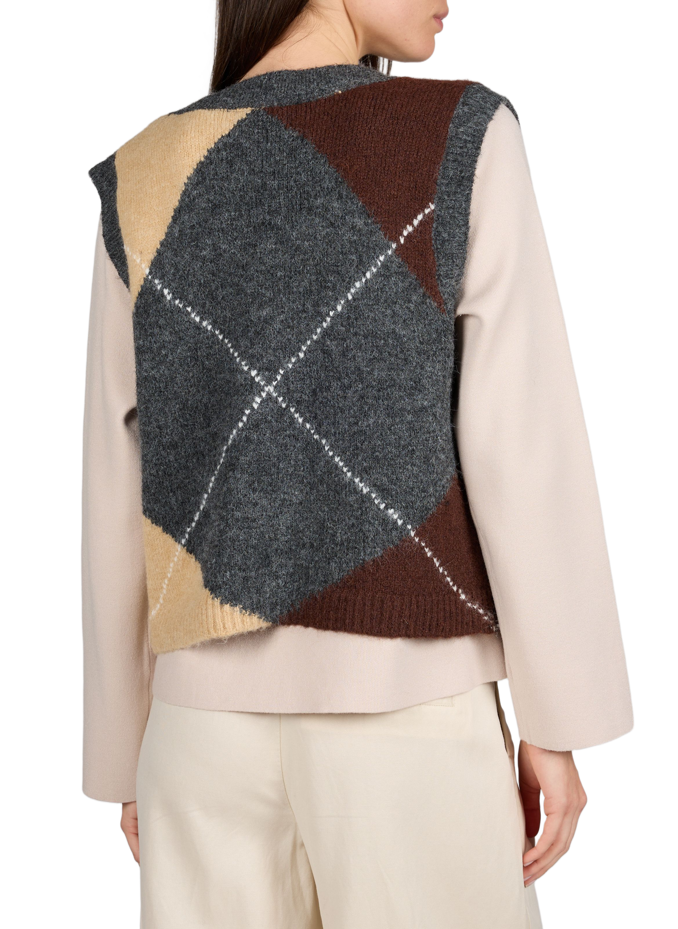 Gilet encolure V sans manches OBJECT Gris