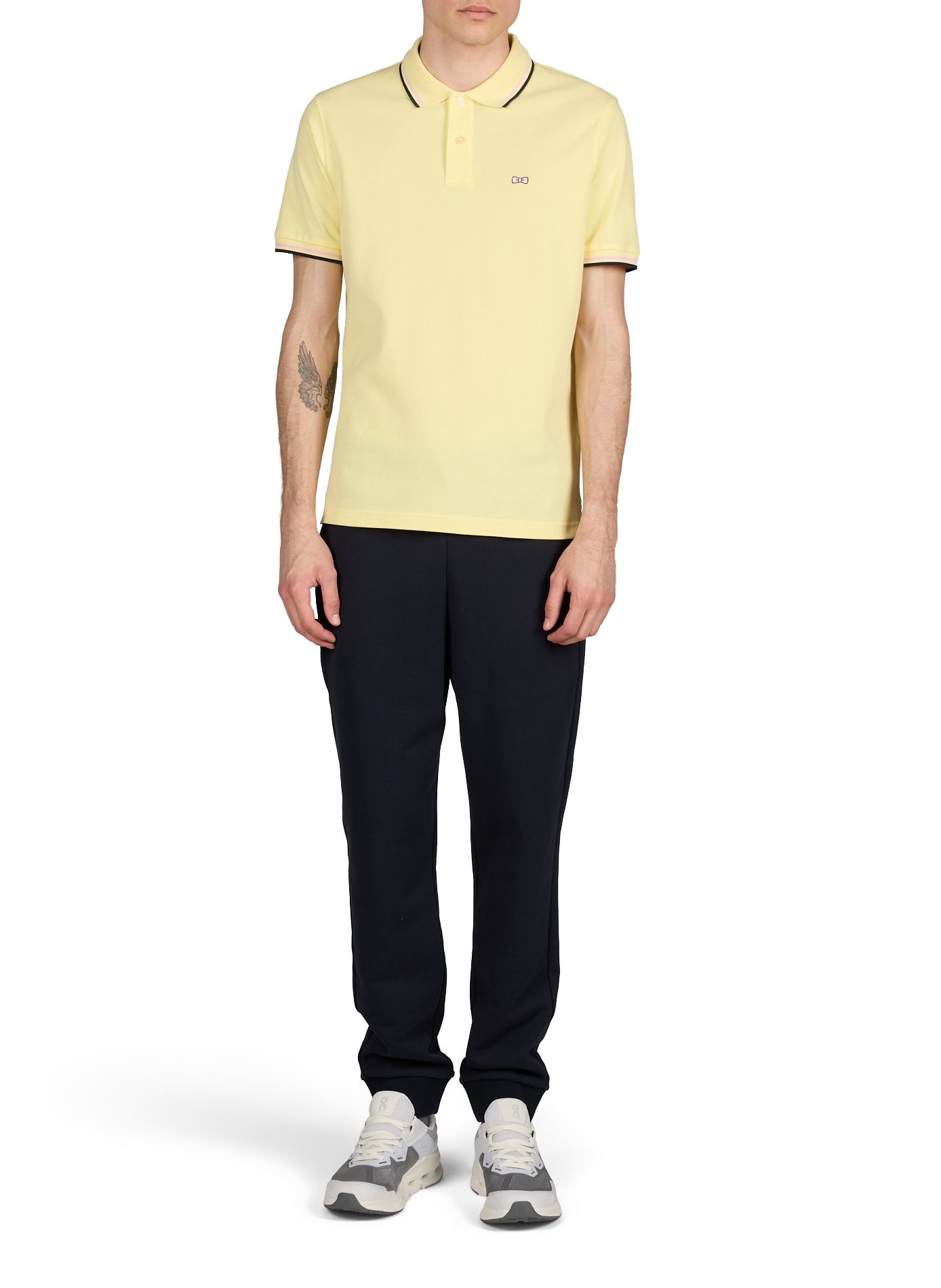 Polo à manches courtes en coton EDEN PARK Jaune