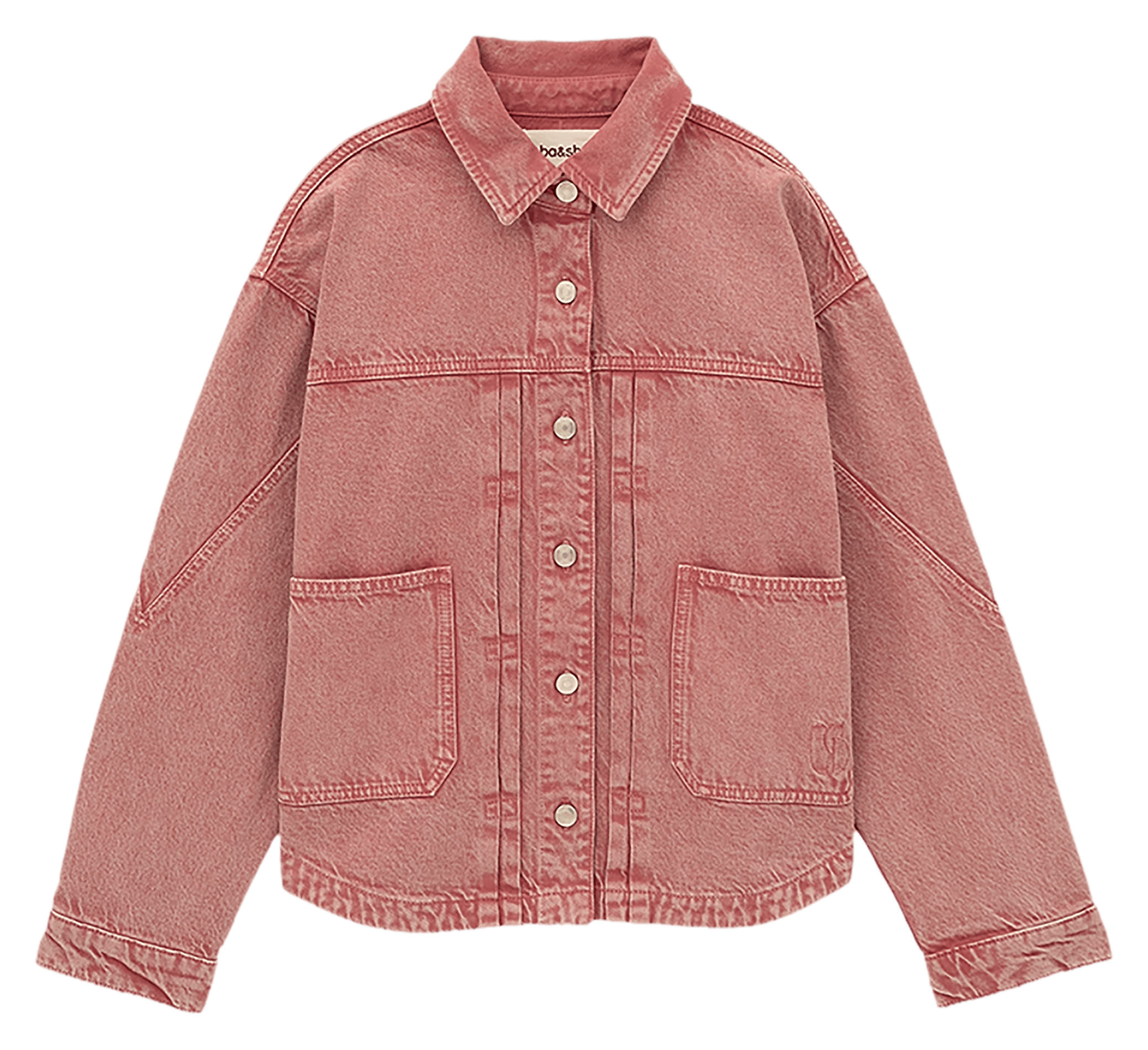 Veste col classique en denim runo BA&SH Rose