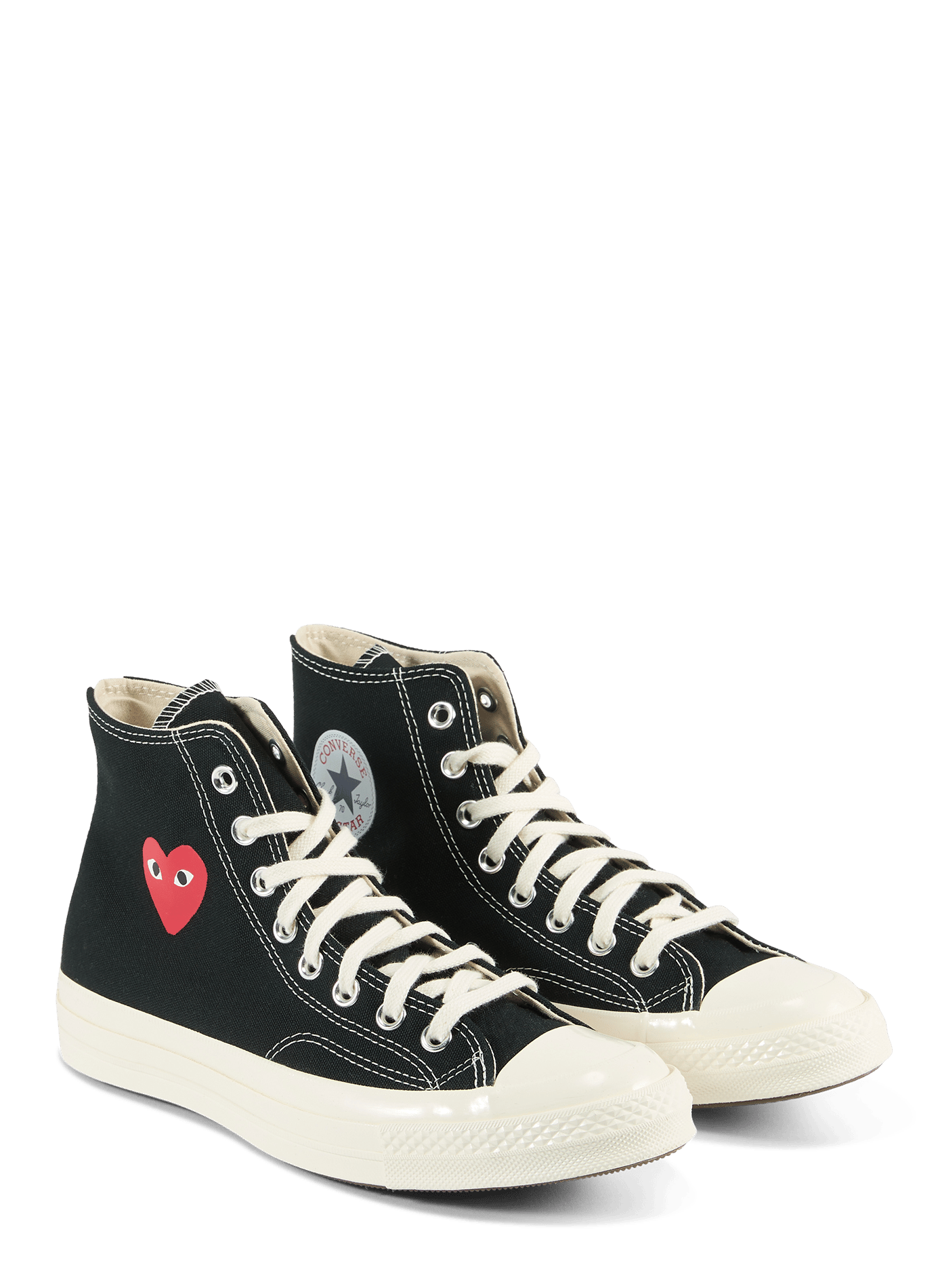 Leather high-top sneakers COMME DES GARCONS PLAY Black