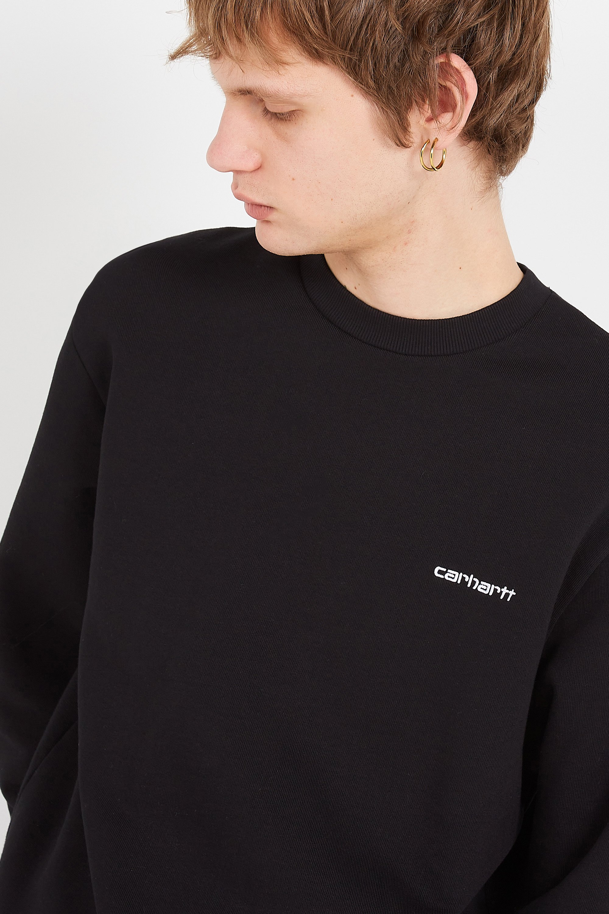Sweatshirt script embroidery sweat CARHARTT WIP Noir