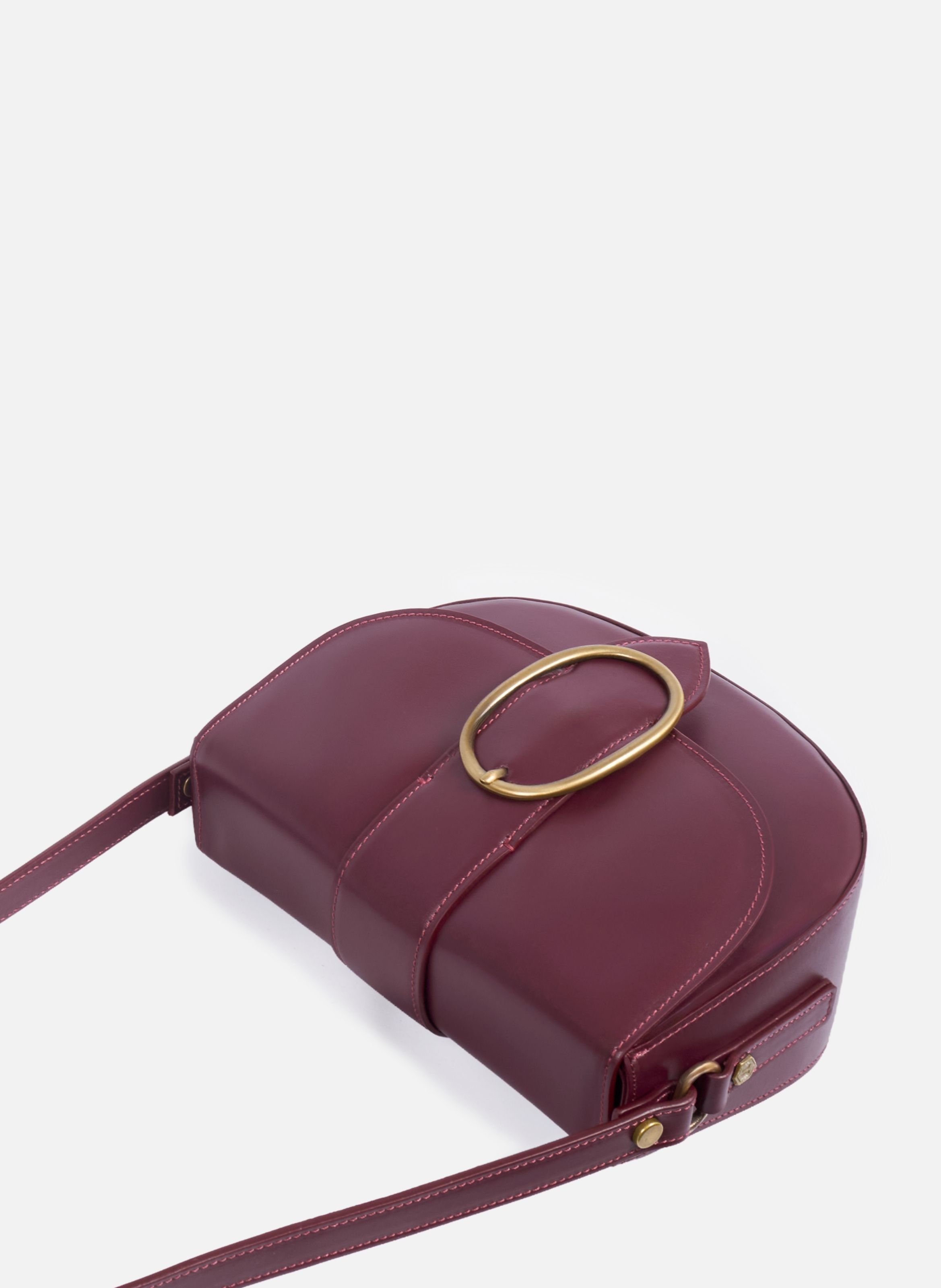 Leather buckle bag JULES & JENN Red