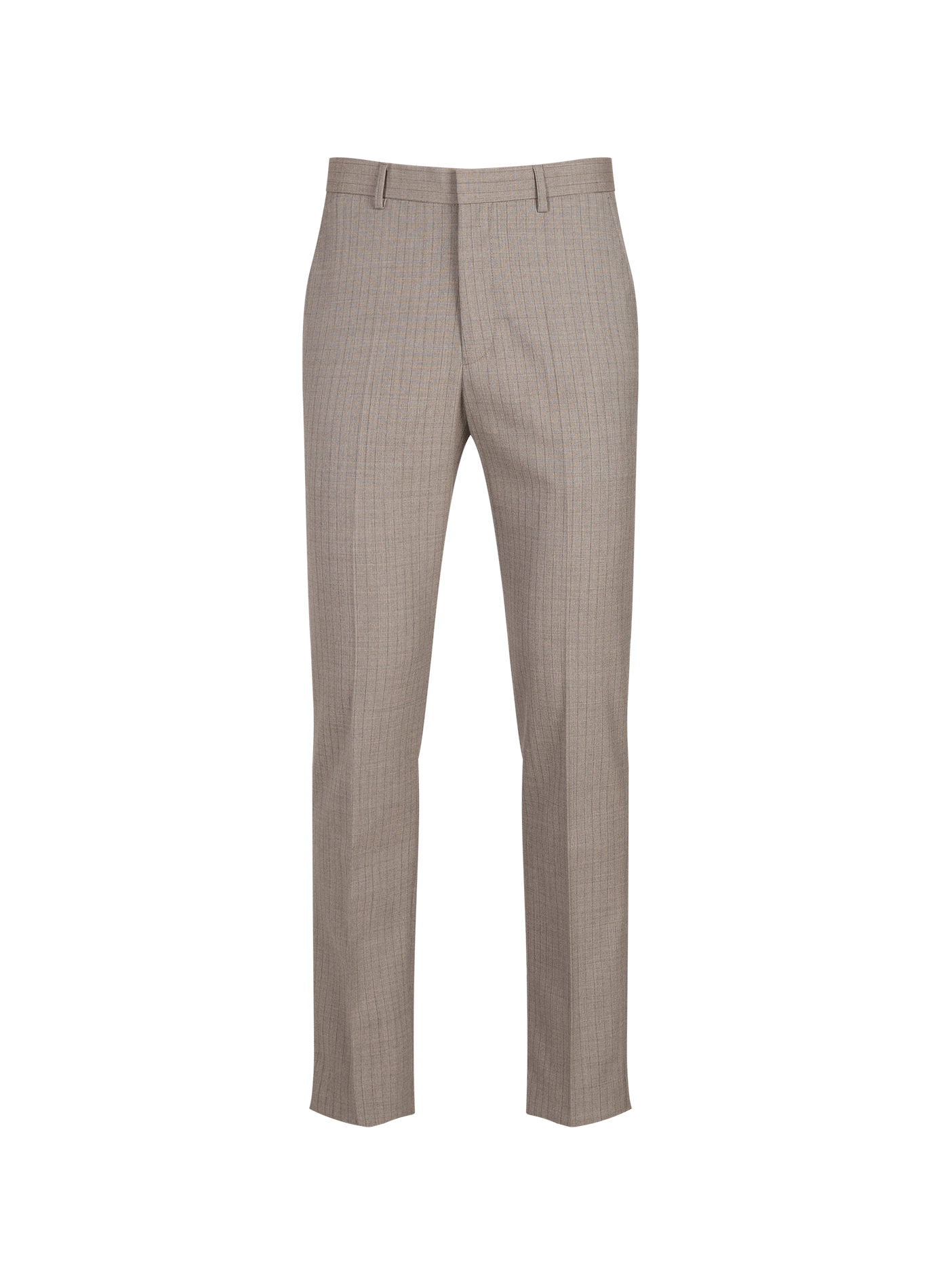 Pantalón rayado con corte ajustado y pliegues. PIERRE CARDIN Gris