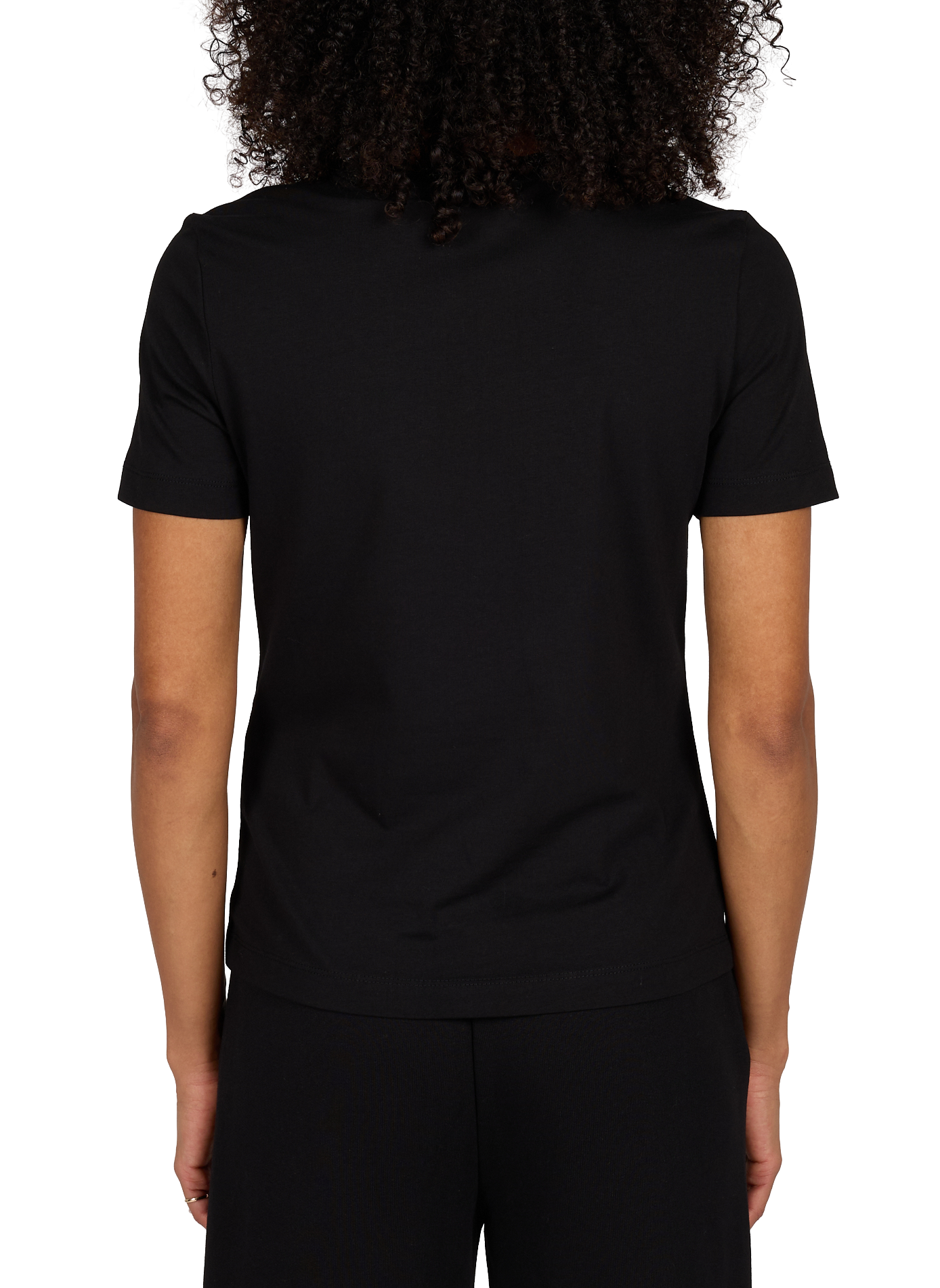 T-Shirt Tracey mit glänzendem Logo aus Baumwollmischung GUESS Schwarz