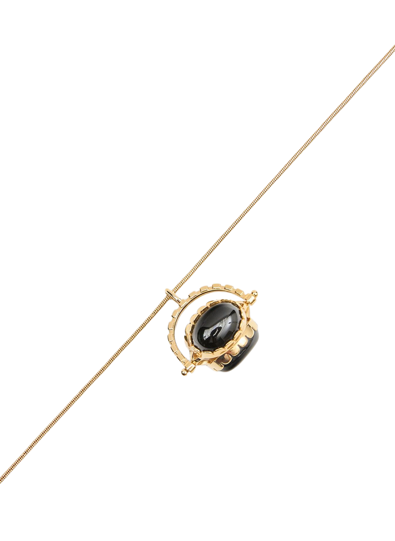 Collier Hanae à pendentif tournant ISABEL MARANT Noir