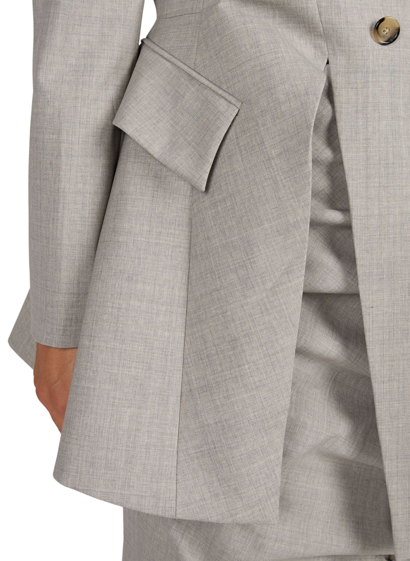 Veste ajustée en laine mélangée A.W.A.K.E. MODE Gris