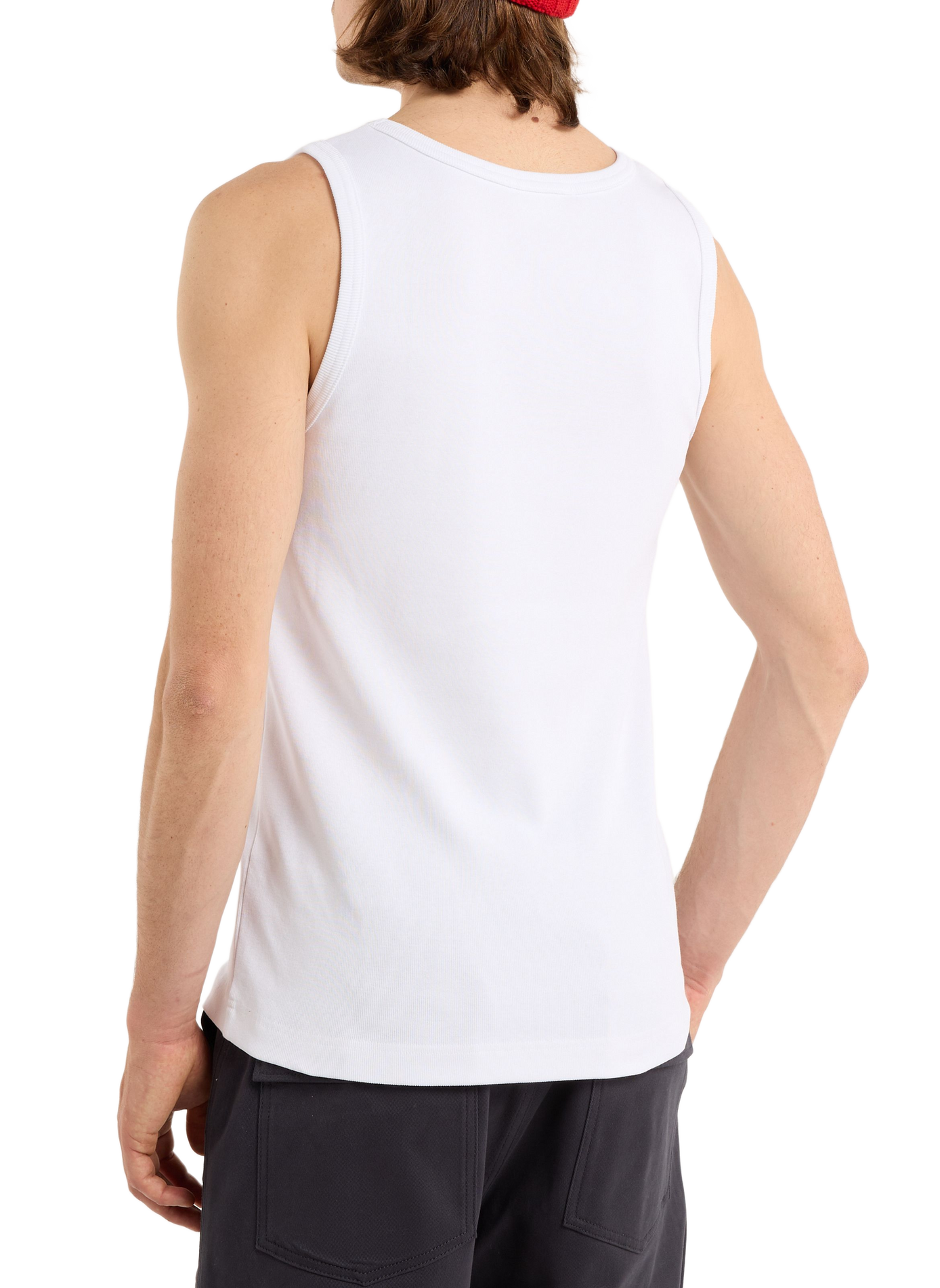 Tanktop Dank met ronde hals van katoen SAISON 1865 Wit