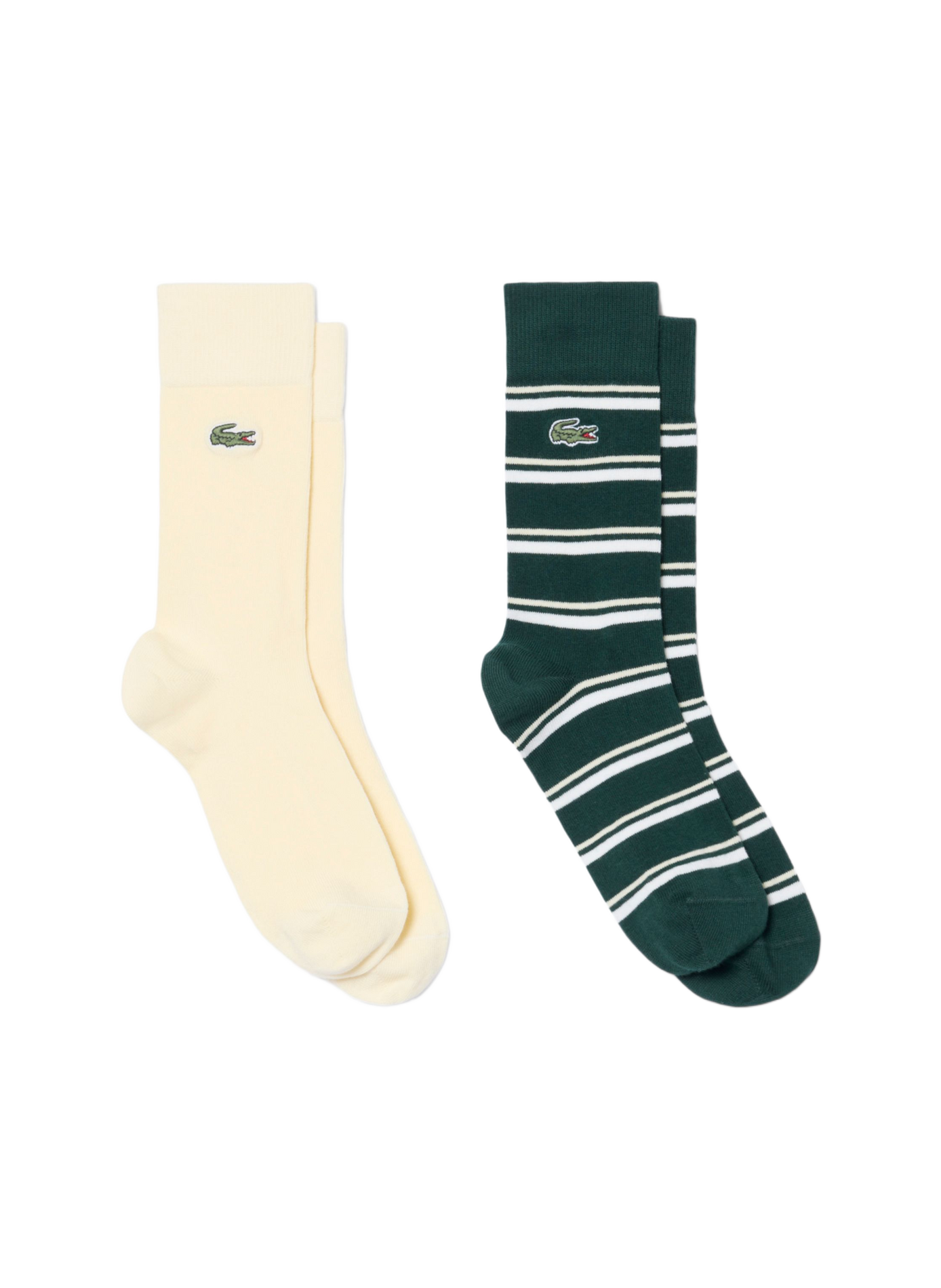 Lot de deux paires de chaussettes en coton mélangé LACOSTE Multicolore