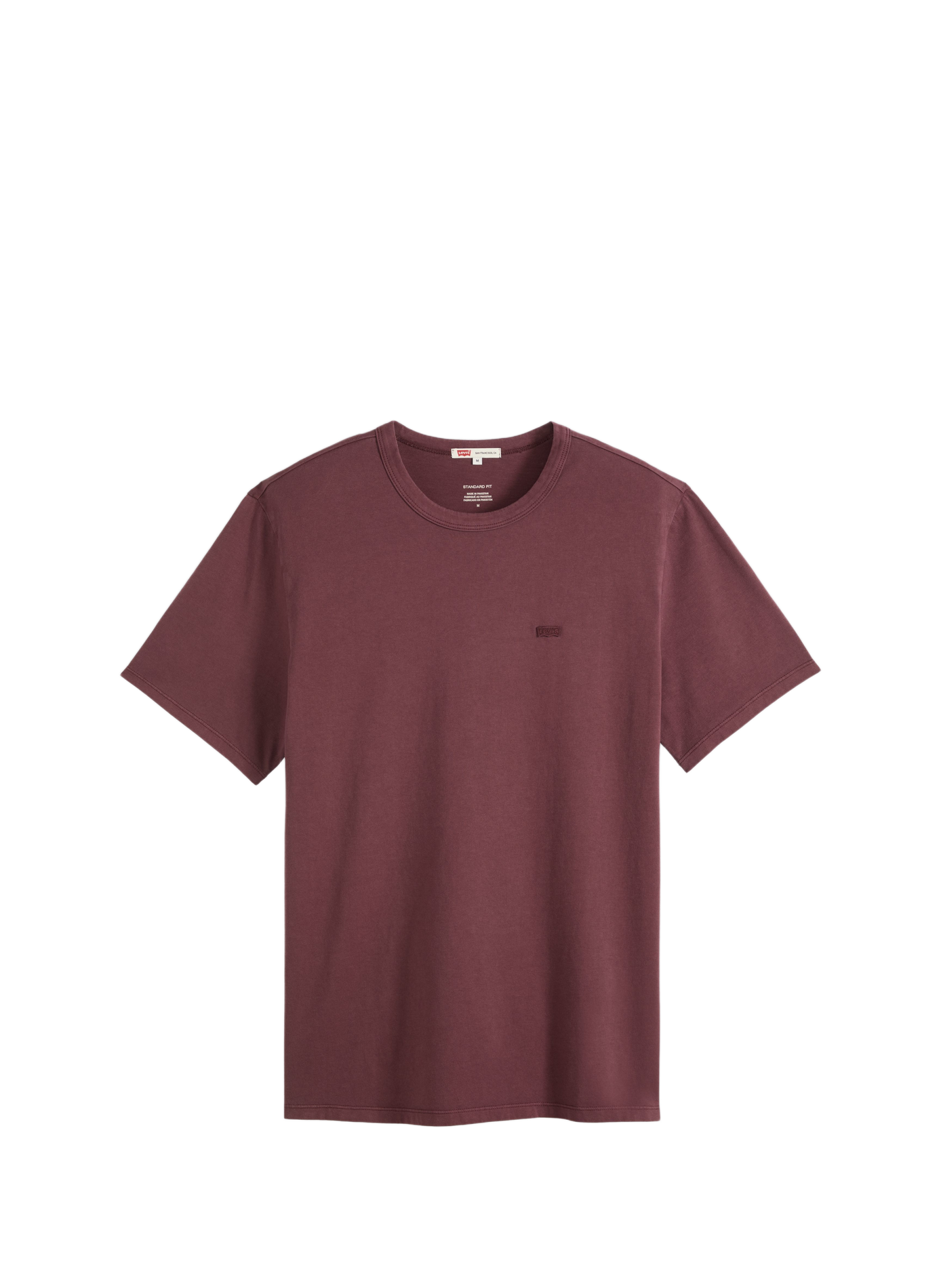 Straight round neck cotton T-shirt LEVI'S Red
