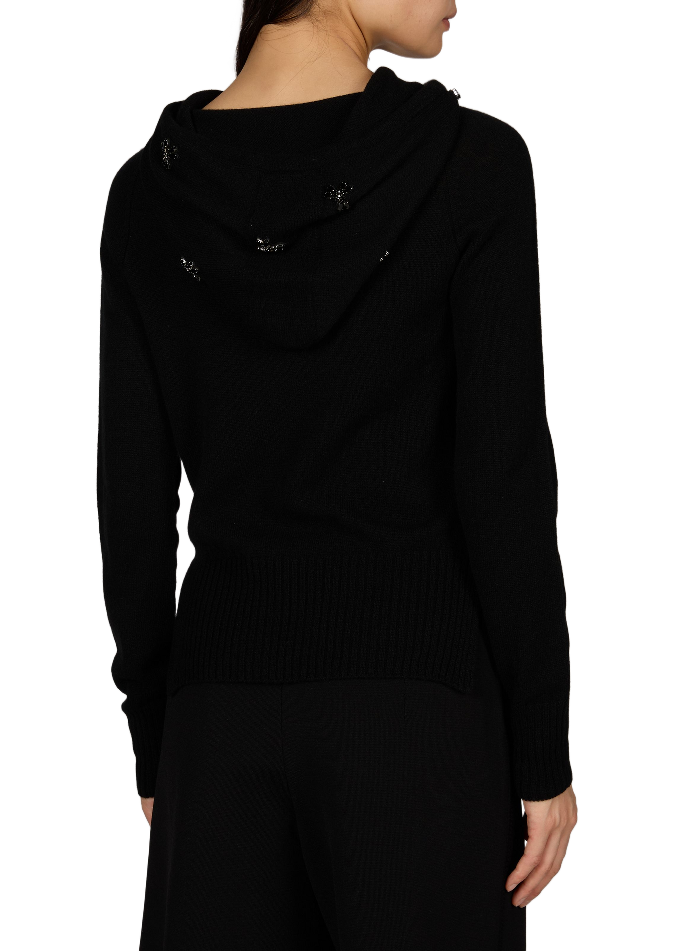 Cashmere Hooded Sweater SIMONE ROCHA Black