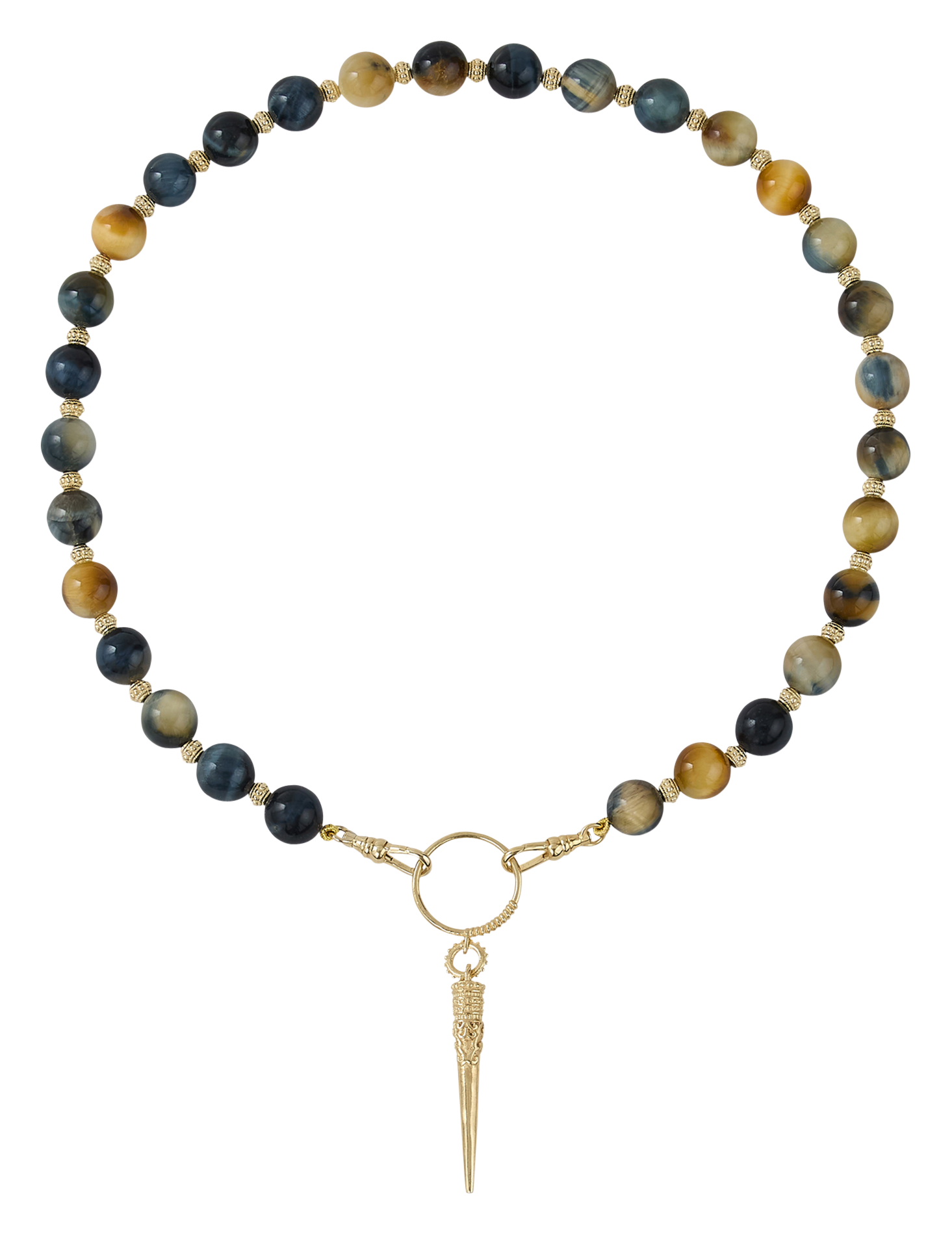 Ketting met parels in het zwart BA&SH Goud