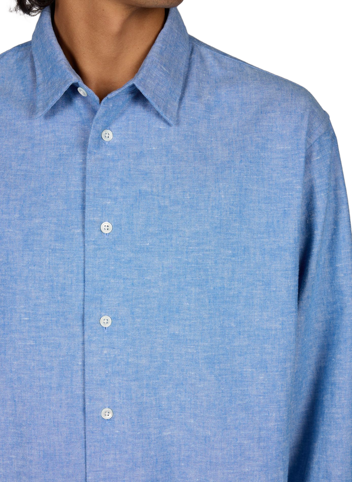 Straight classic collar shirt in cotton BELLEROSE Blue