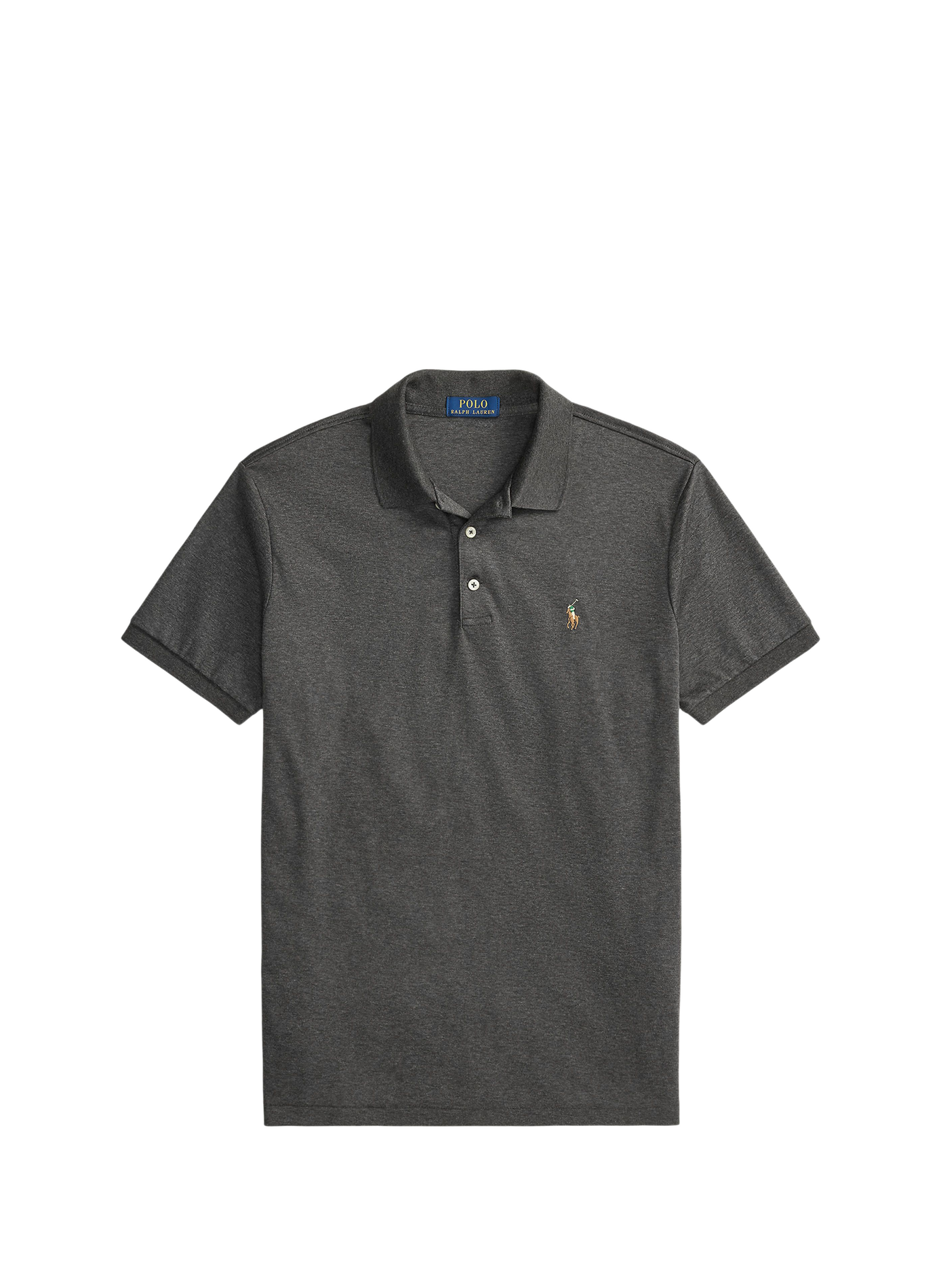 Polo droit en piqué de coton POLO RALPH LAUREN Gris