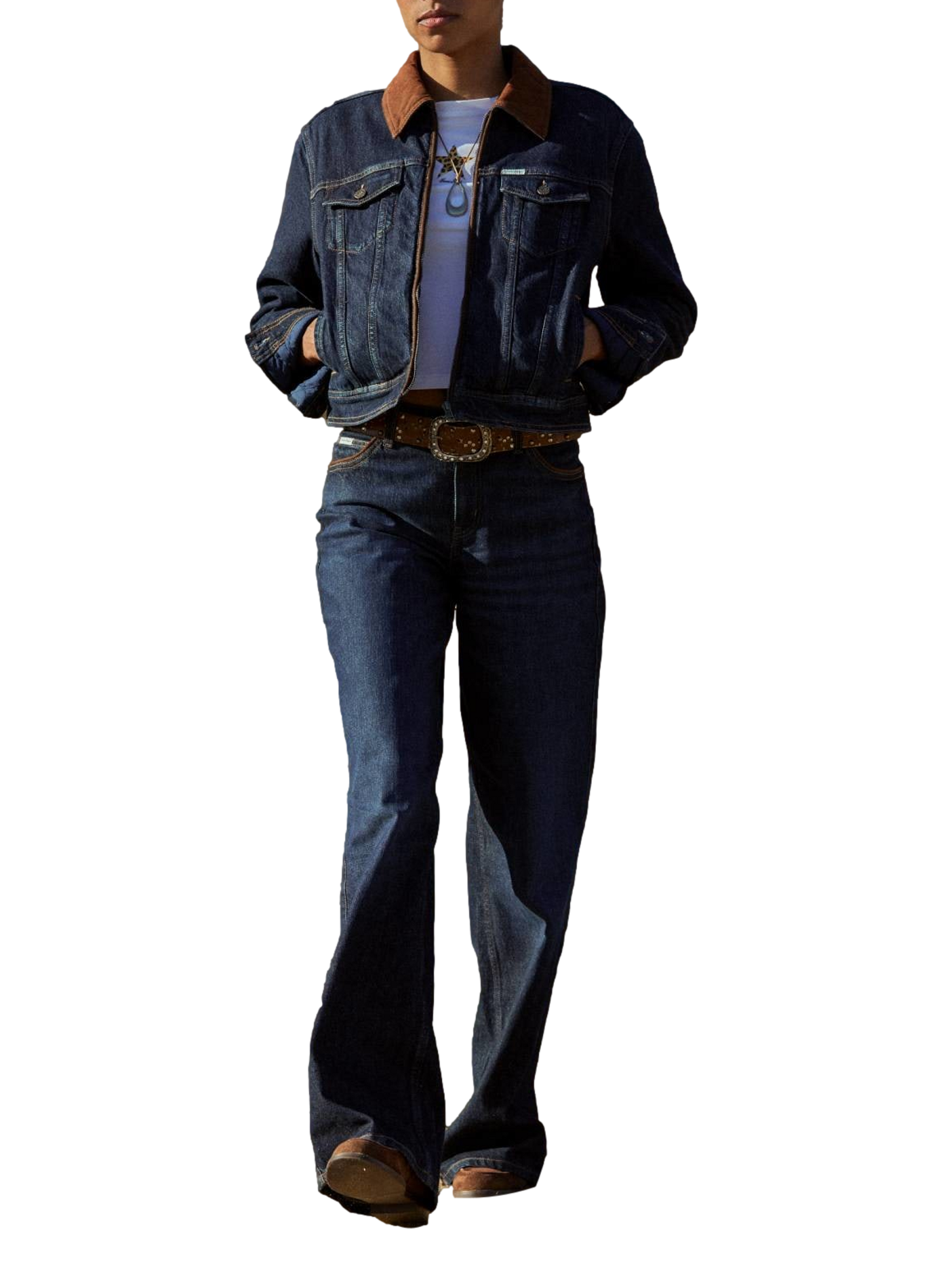 Wide cotton jeans  GUESS Blue