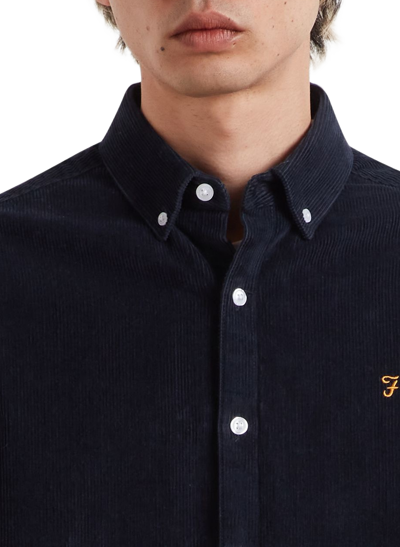 Straight classic collar shirt in cotton FARAH Blue