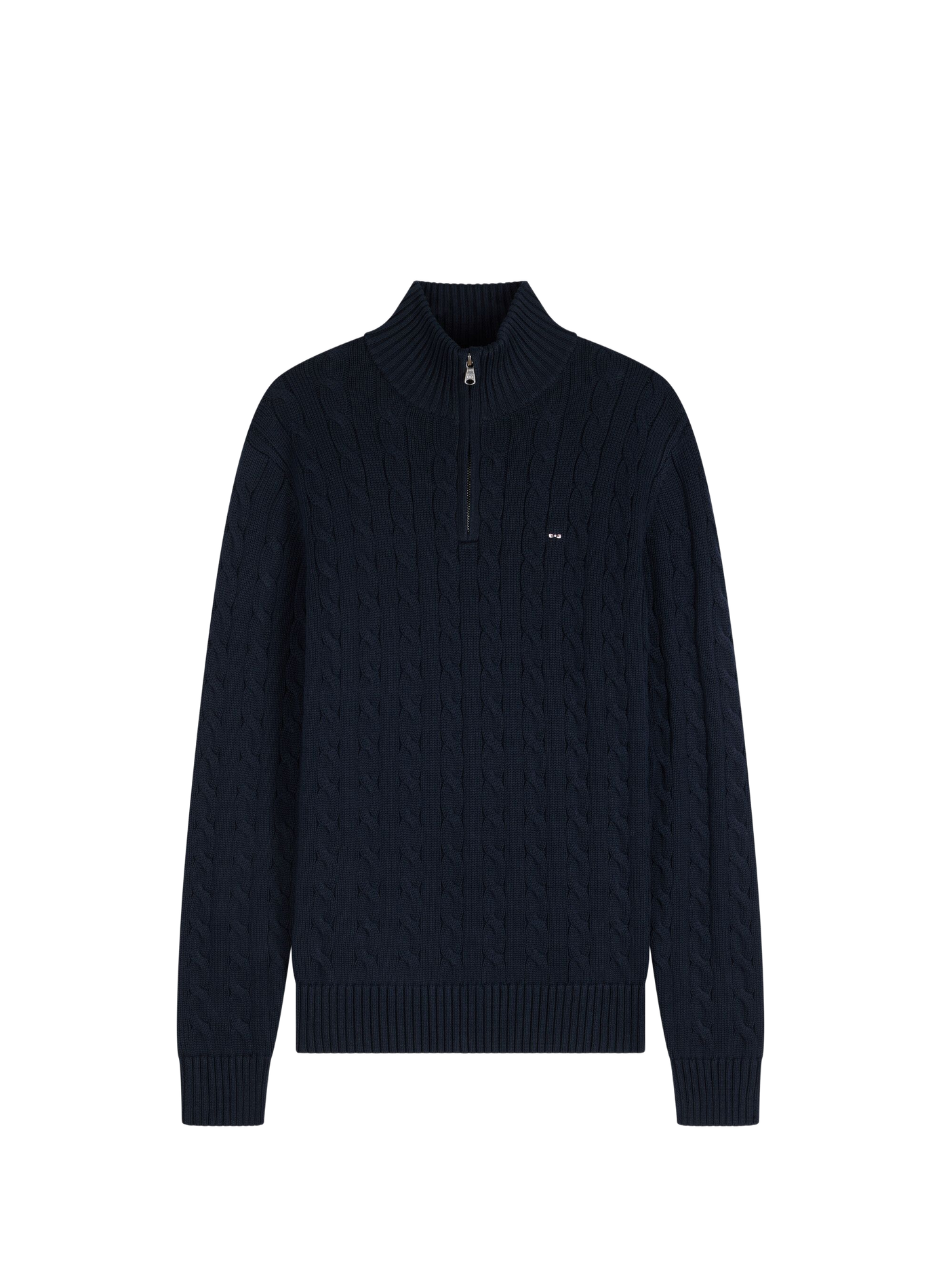 Pull col camionneur en coton EDEN PARK Blauw
