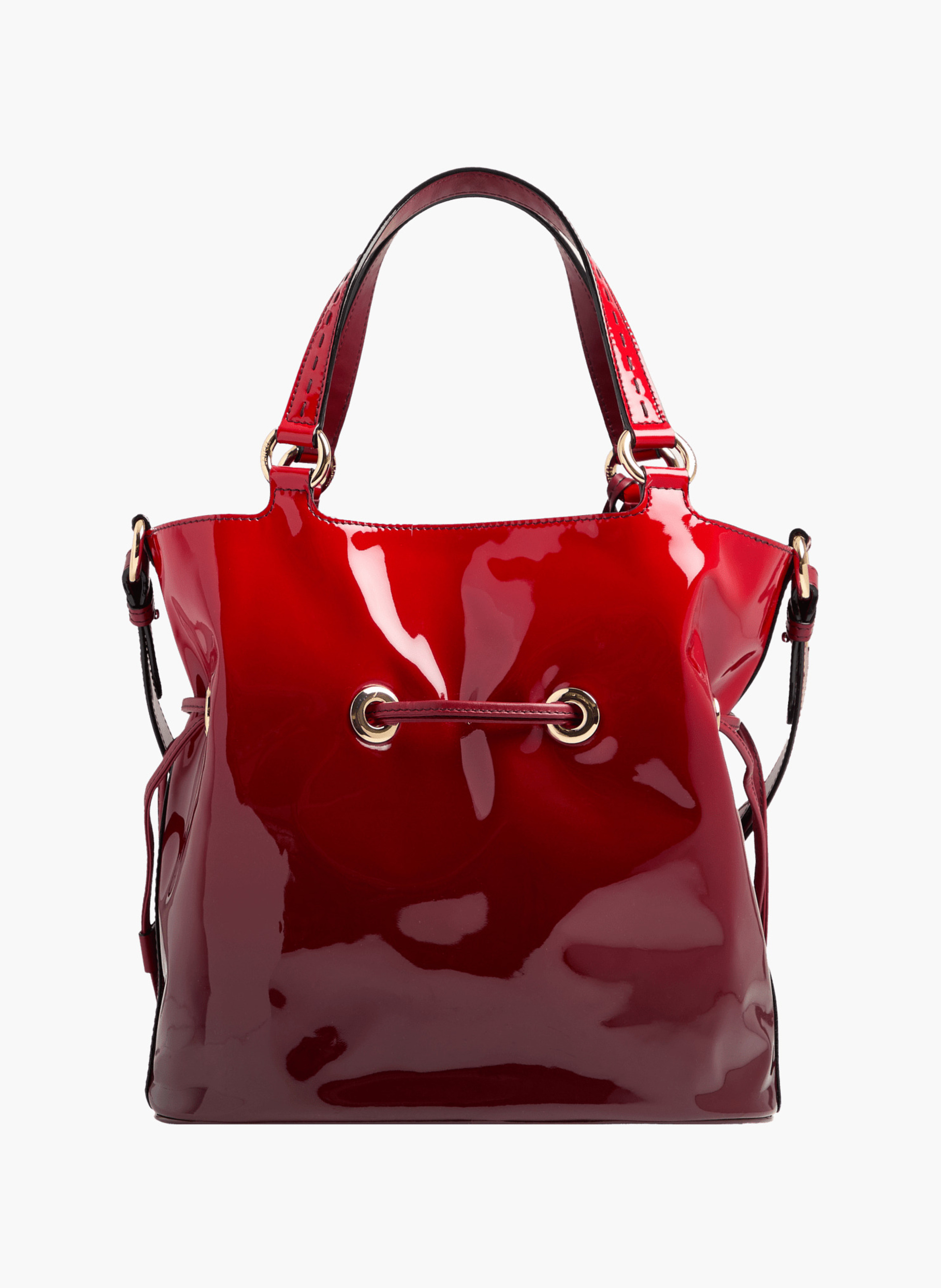 Sac seau premier flirt de lancel en animation 150y degrade : cuirs de vachette verni & lisse LANCEL Rouge