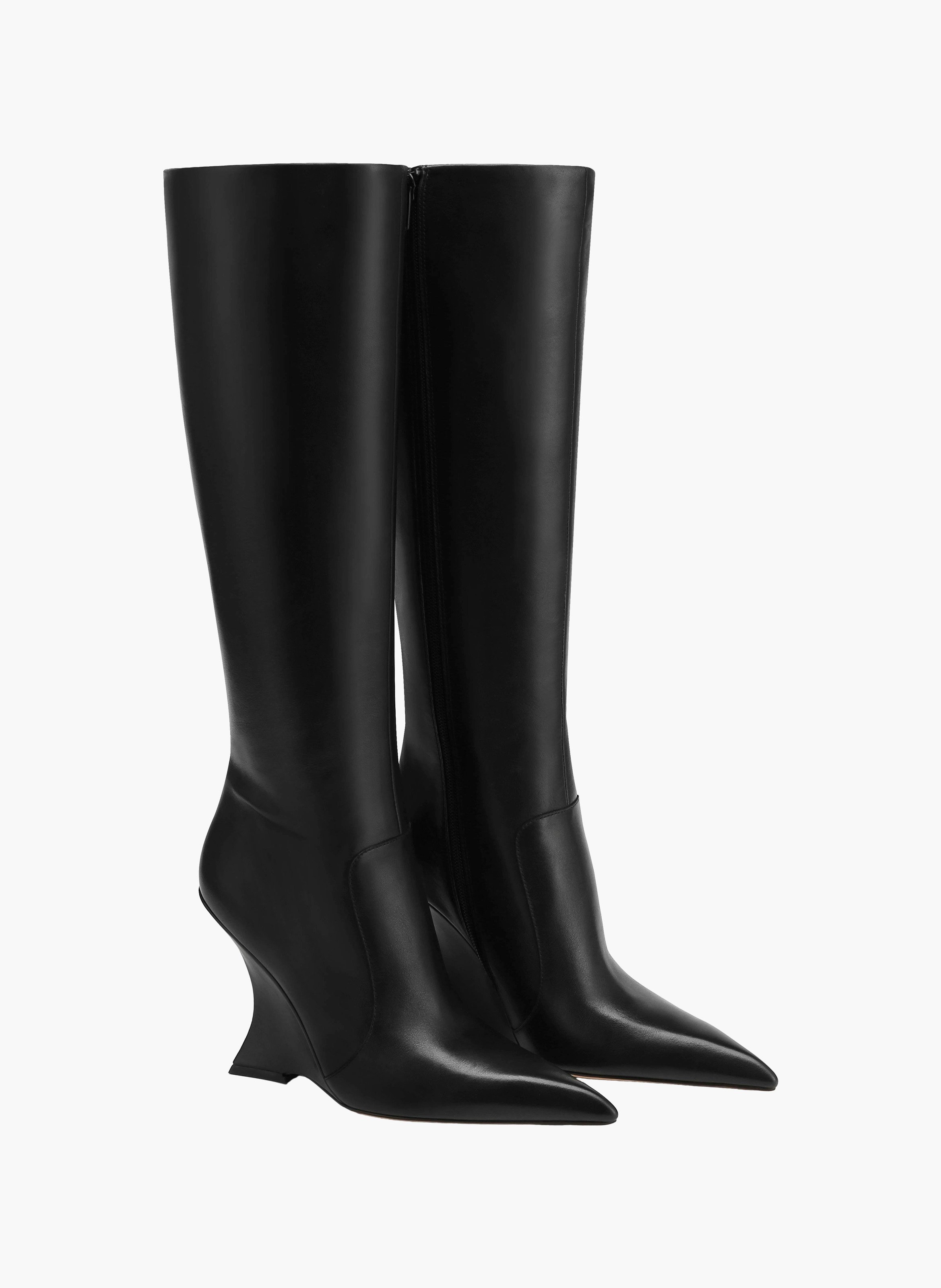 Bottes hautes las vegas en cuir NAKED WOLFE Noir