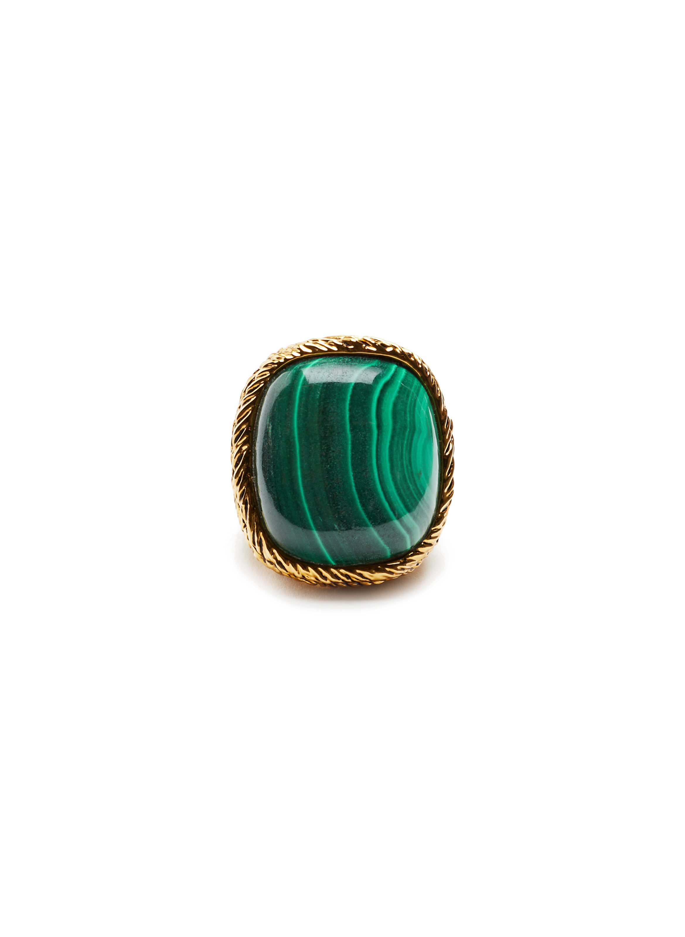 AURELIE BIDERMANN Malachite Miki ring Green